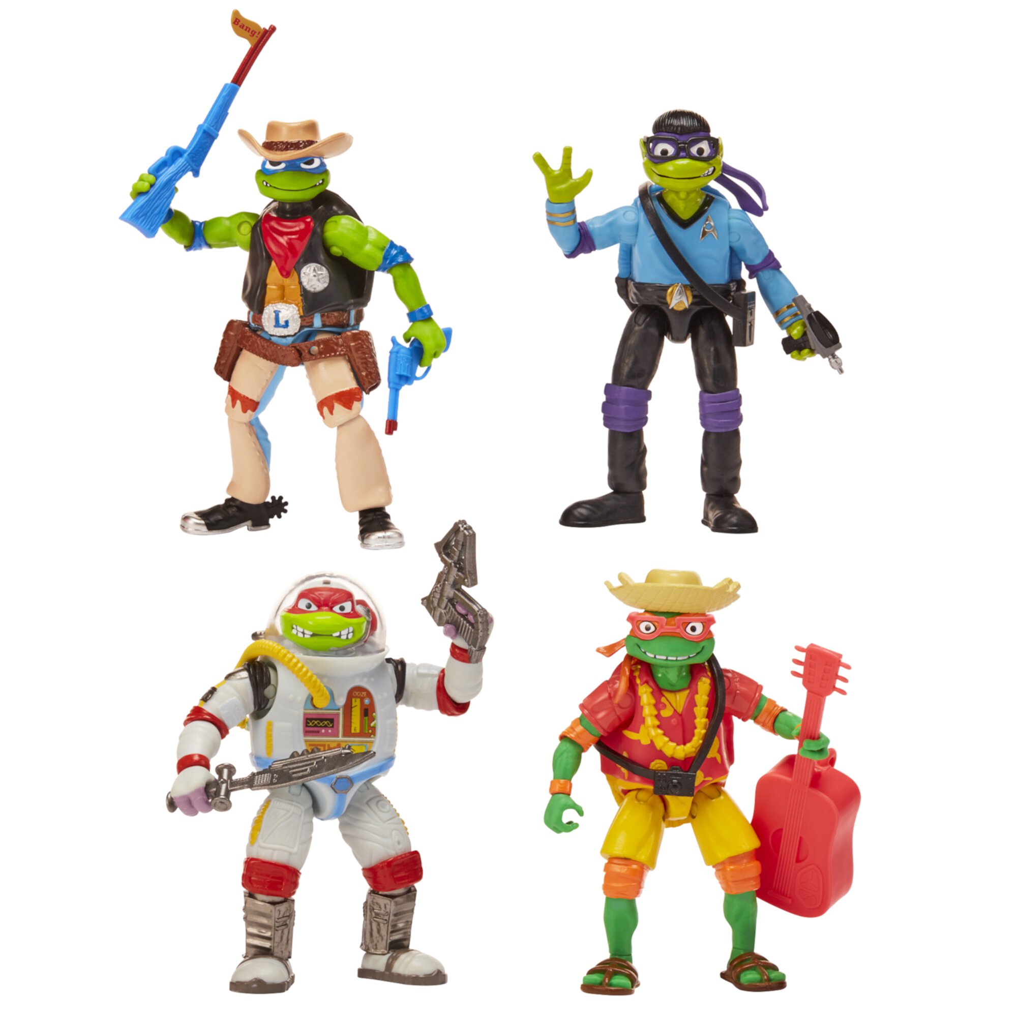 Teenage Mutant Ninja Turtles: Mutant Mayhem Costume Turtle Basic Figure 4-Pack by Playmates Toys Teenage Mutant Ninja Turtles