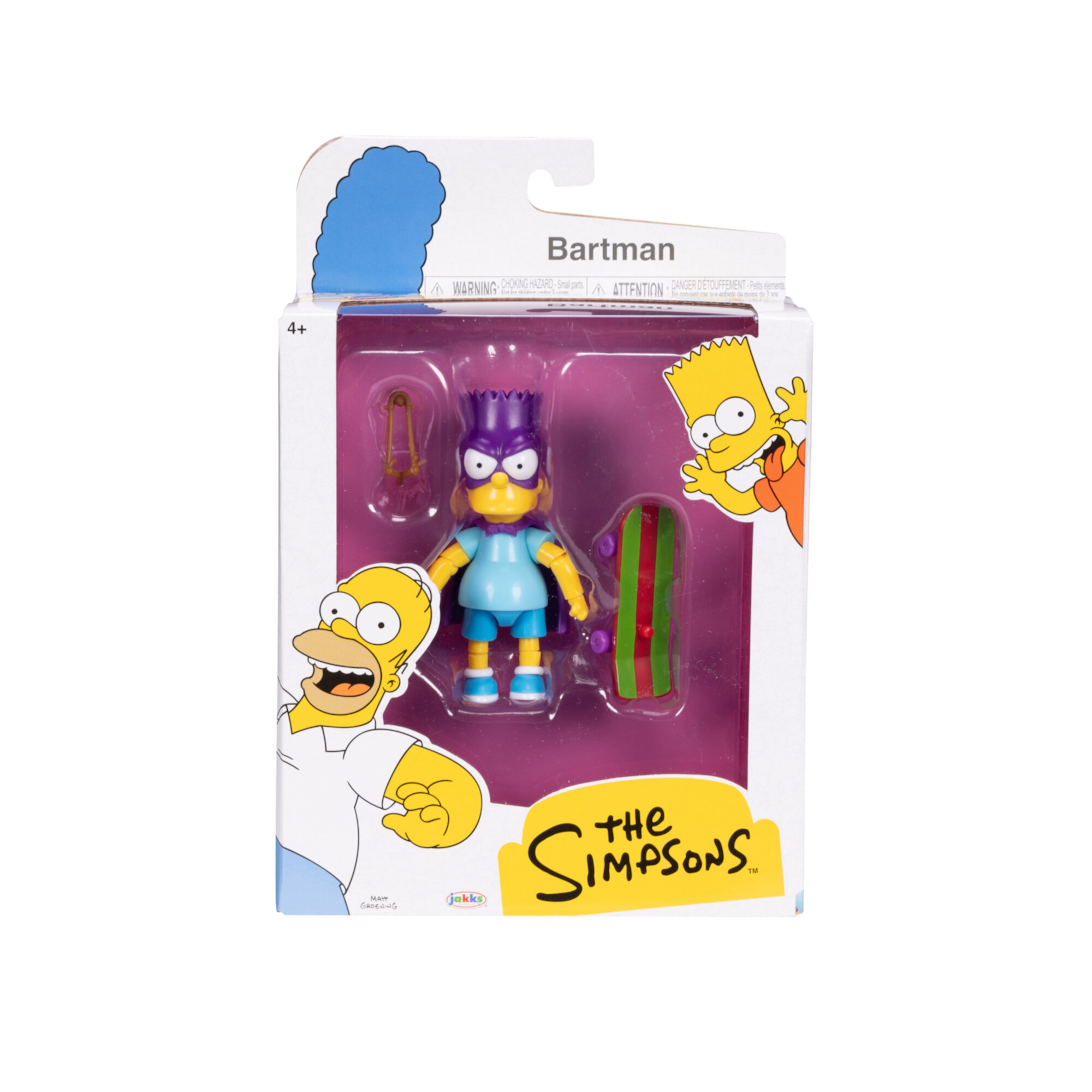 The Simpsons 5 inch Tall Bartman Articulated Action Figure with Skateboard Accessory The Simpsons