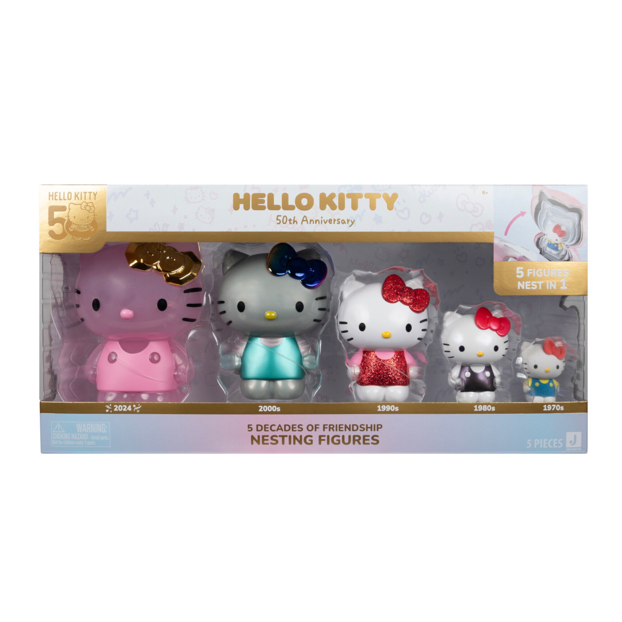 Hello Kitty and Friends 50th Anniversary Nesting Figures 5-Pack Hello Kitty