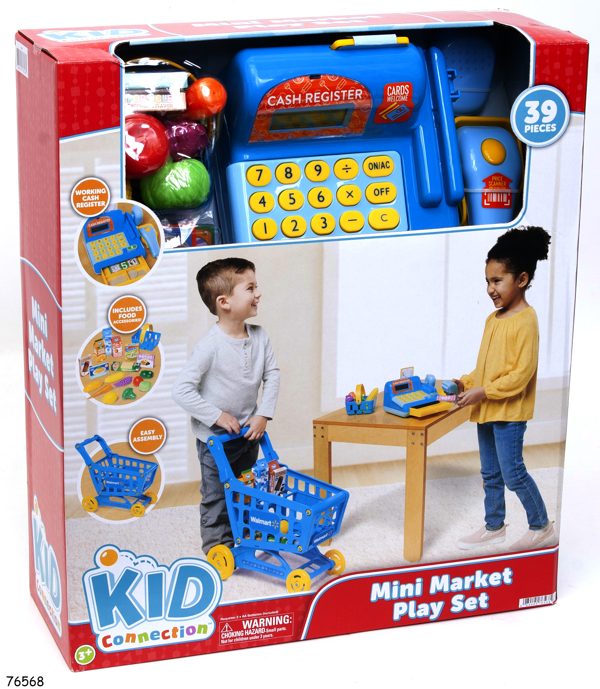 Kid Connection Supermarket Mini Market Playset 39 Pieces Toddler Toys Made from Durable Plastic Kid Connection