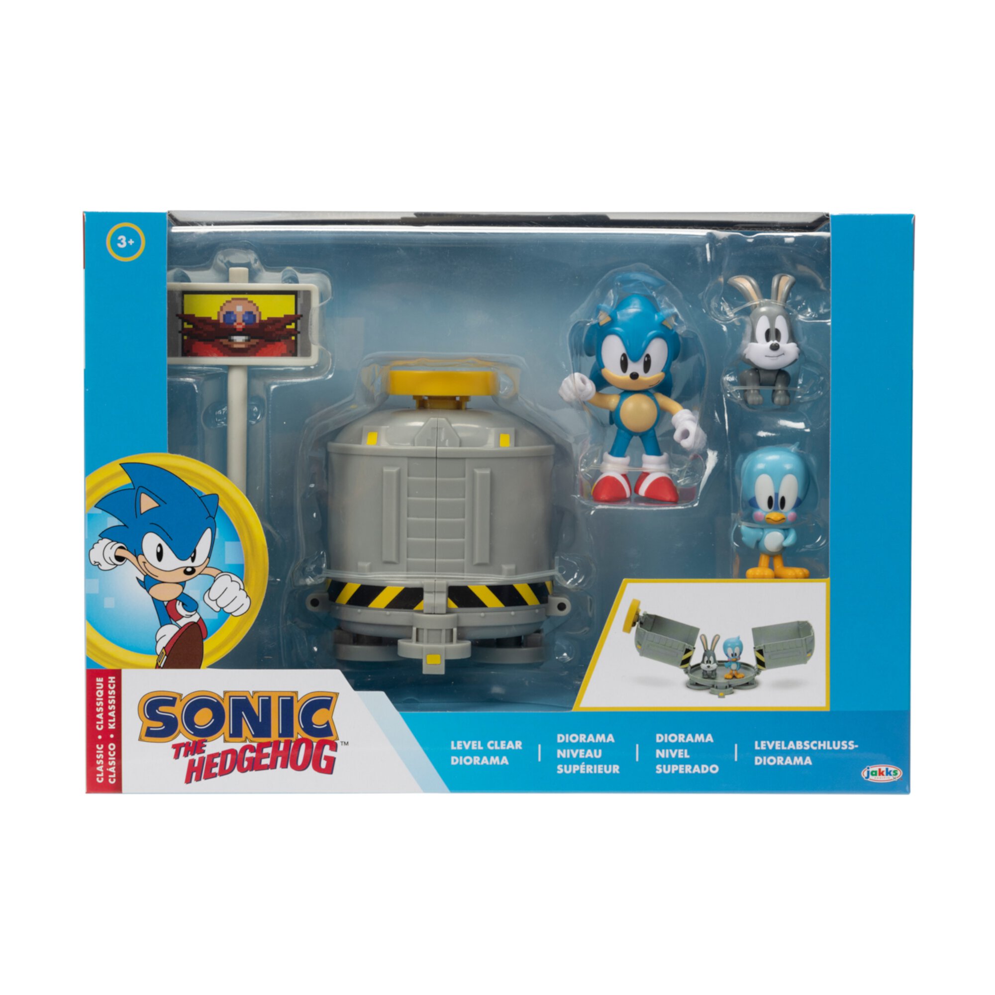 Sonic 2.5 inch Level Clear Diorama Action Figure Playset with Sonic Flicky and Pocky Sonic