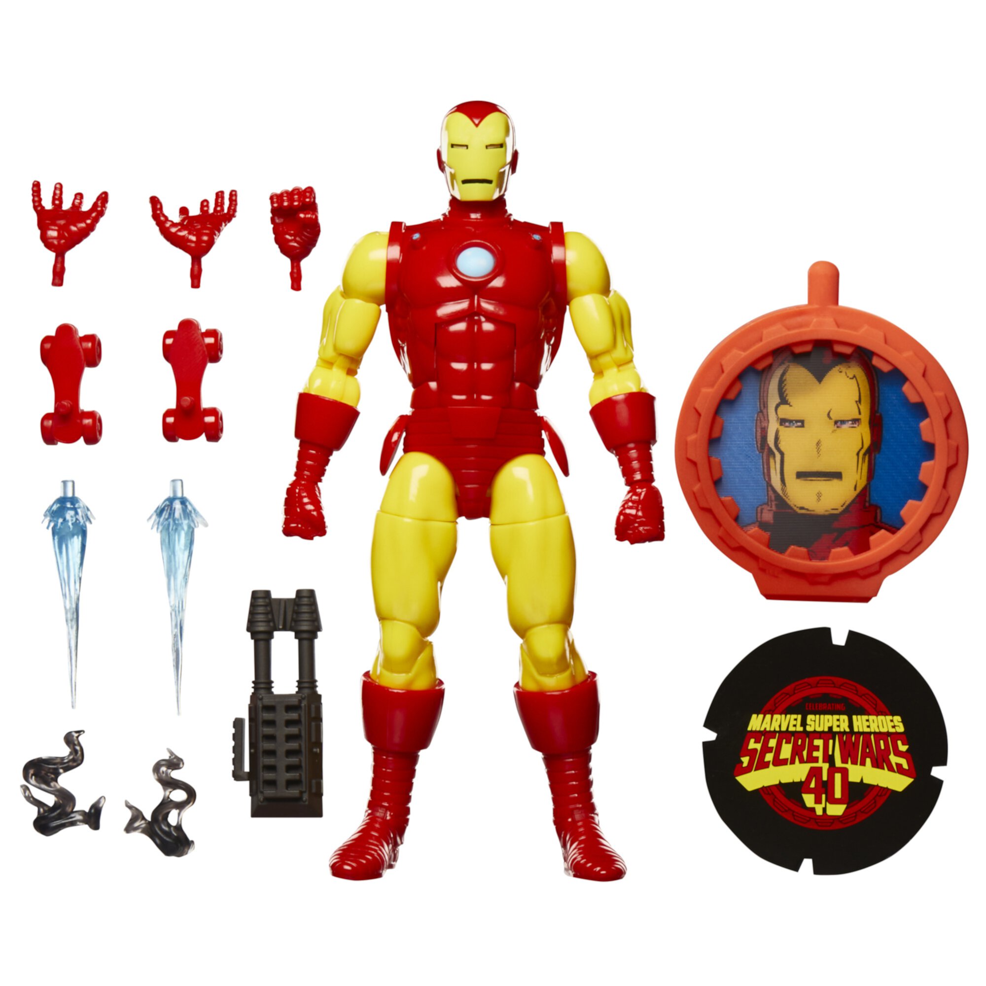 Marvel Legends Series Secret Wars Iron Man, Retro Marvel Comics Collectible Action Figure (6”) Marvel