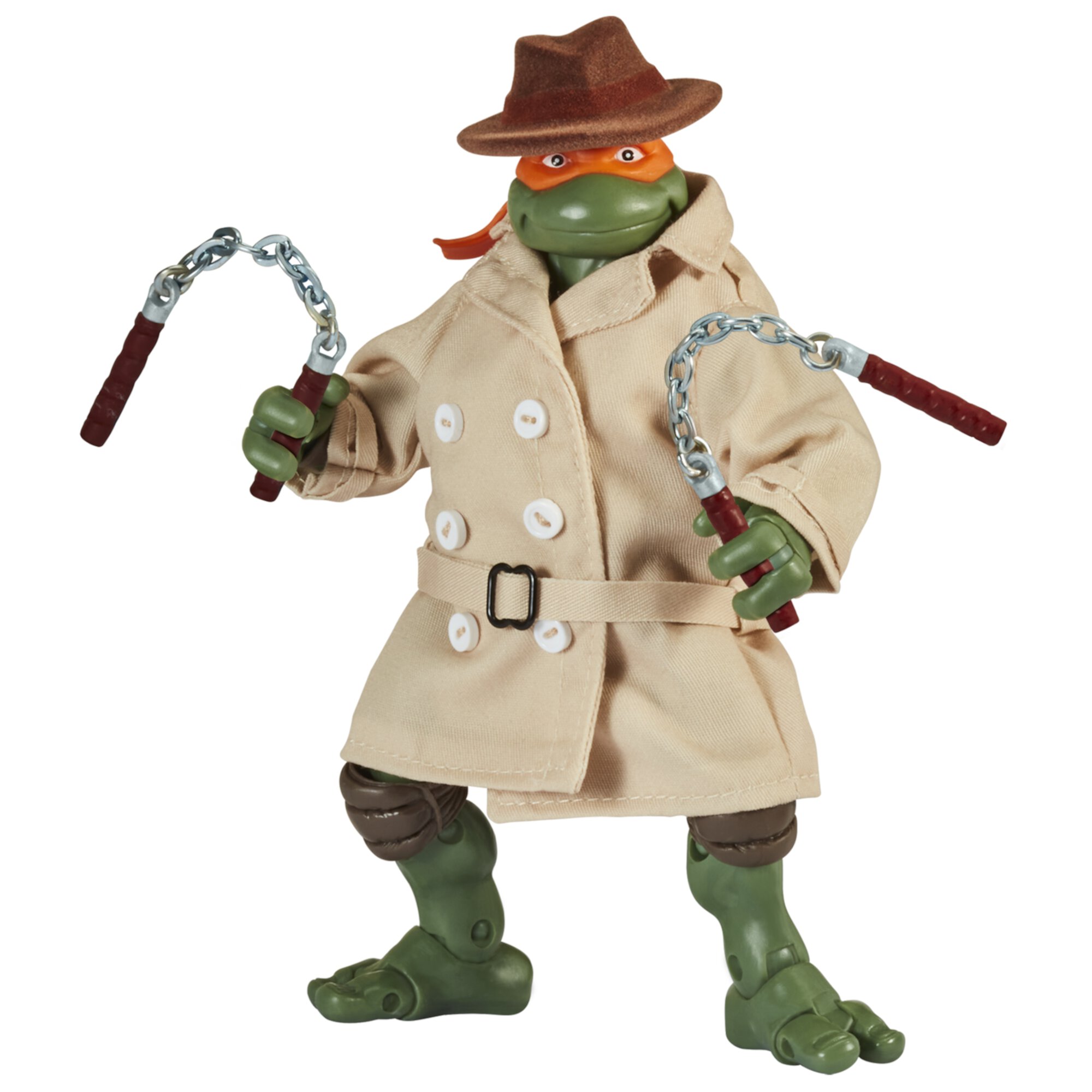 Teenage Mutant Ninja Turtles: Ninja Elite 6" Michelangelo in Disguise Action Figure, with Hat and Removable Trench Coat Teenage Mutant Ninja Turtles