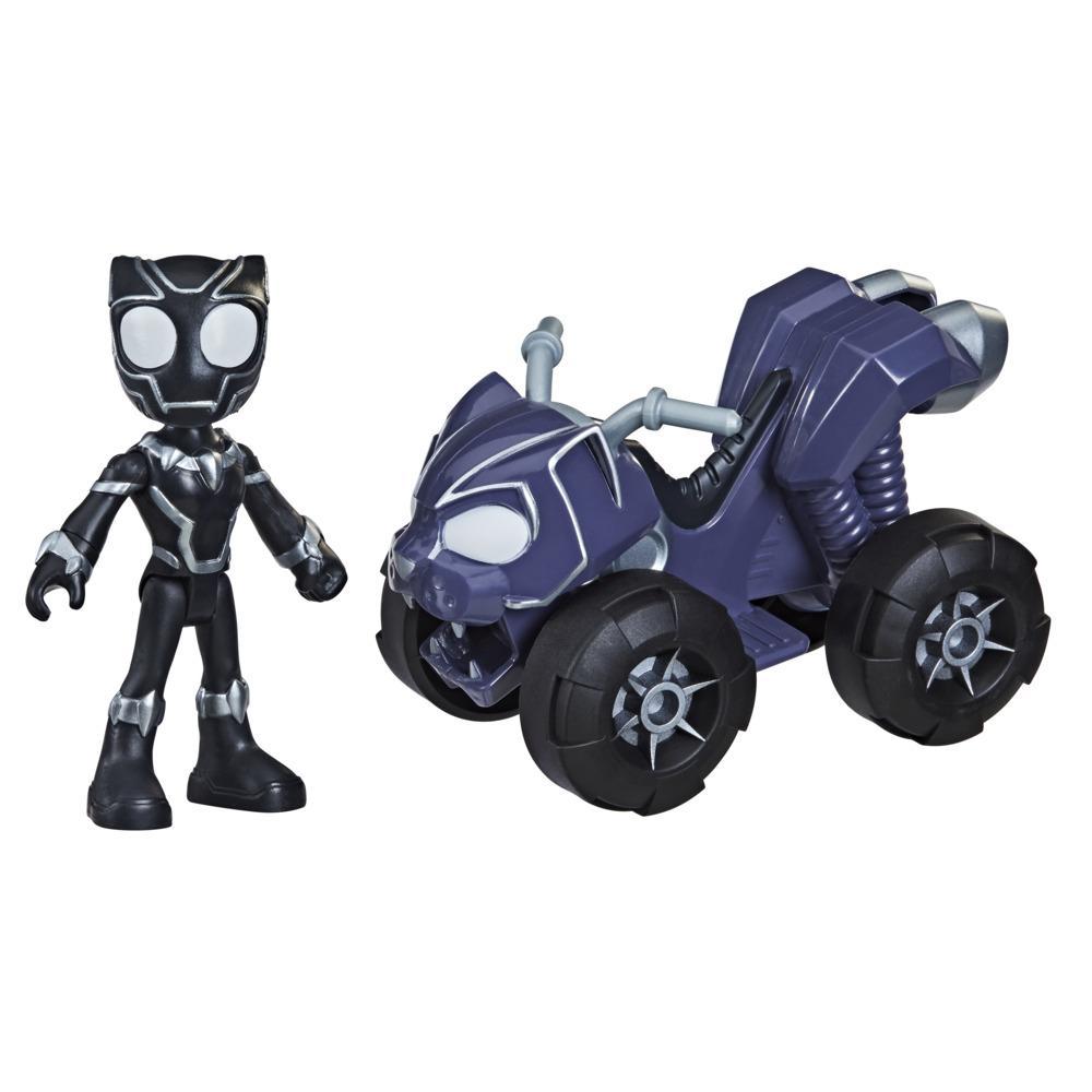 Marvel Spidey and His Amazing Friends Black Panther Action Figure And Panther Patroller Vehicle, For Kids Ages 3 And Up Marvel