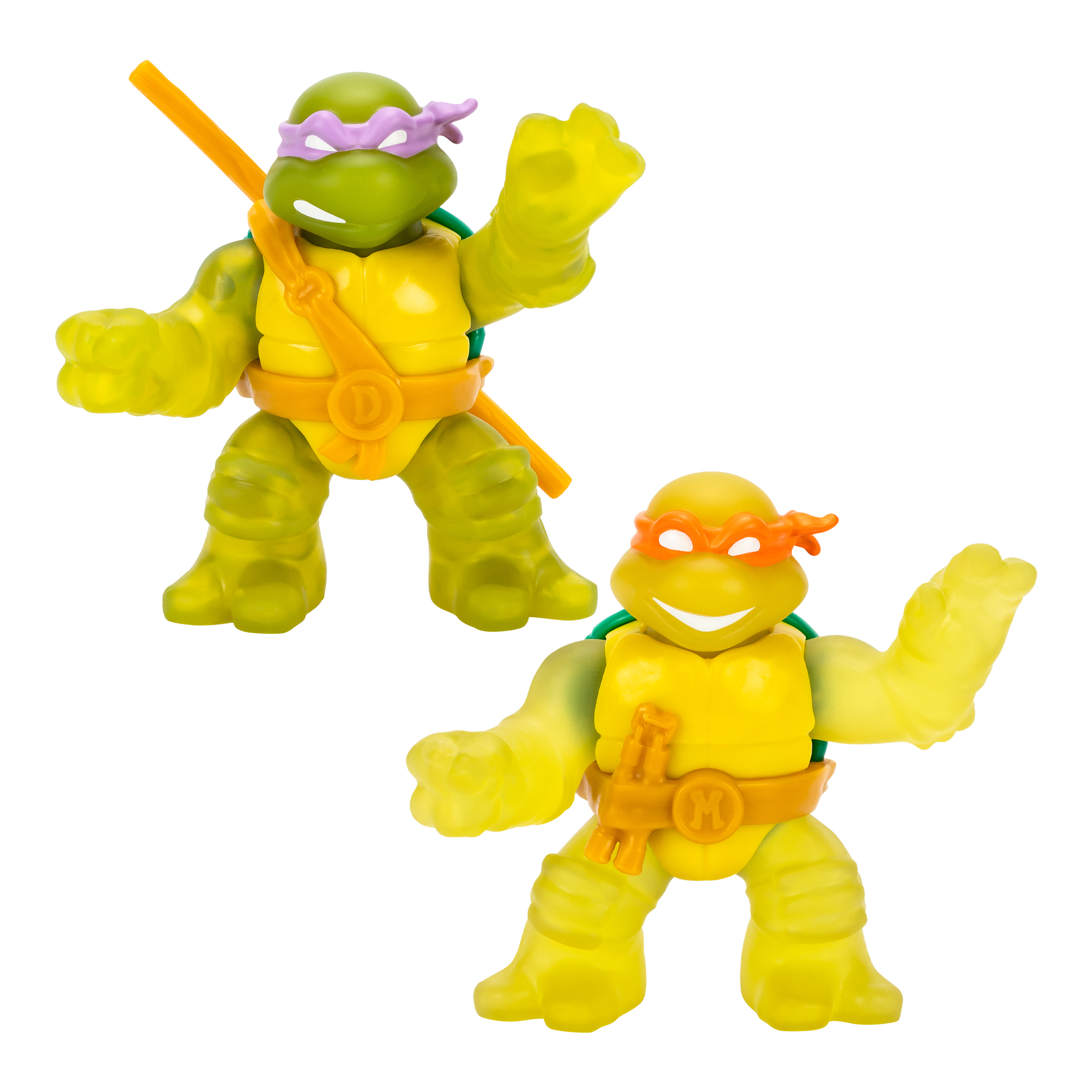 Heroes of Goo Jit Zu Teenage Mutant Ninja Power Team Donatello and Michelangelo 2-Pack Ages 4+ Heroes of Goo Jit Zu