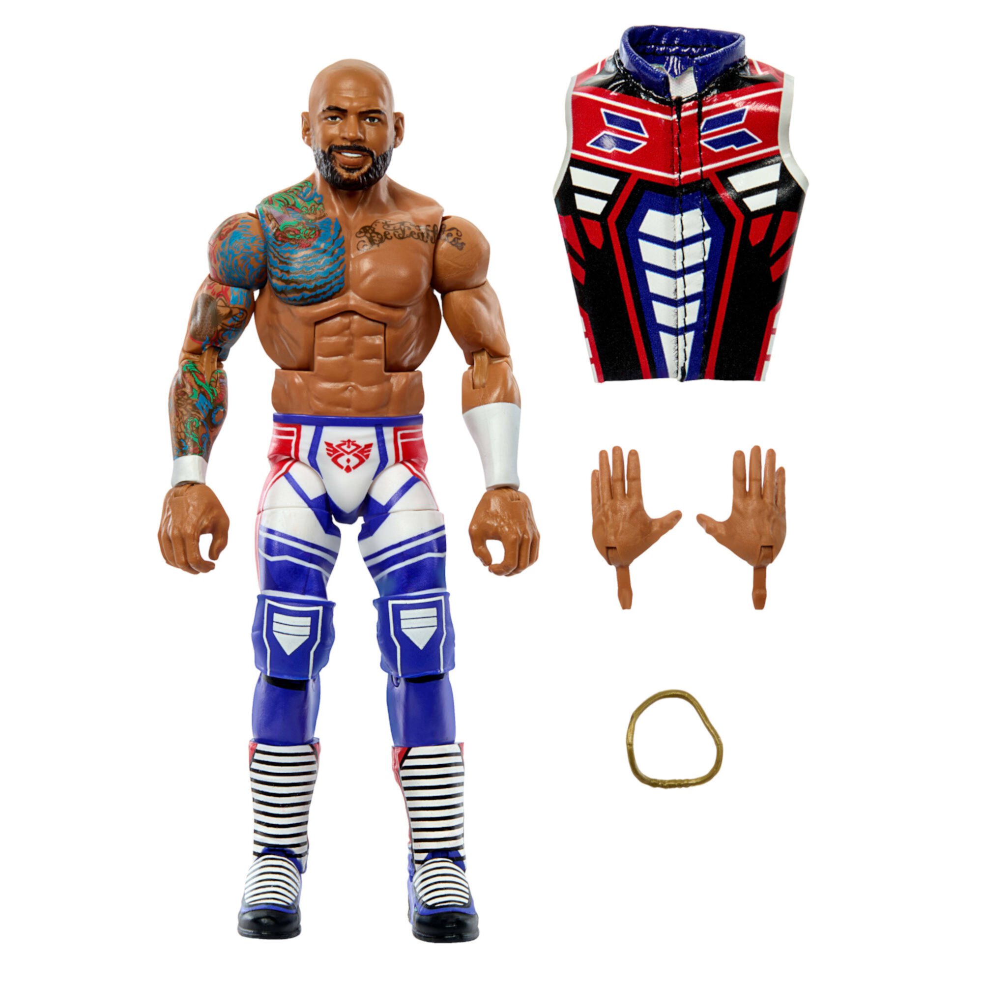 WWE Elite Ricochet Action Figure, 6-inch Collectible Superstar with Articulation & Accessories WWE