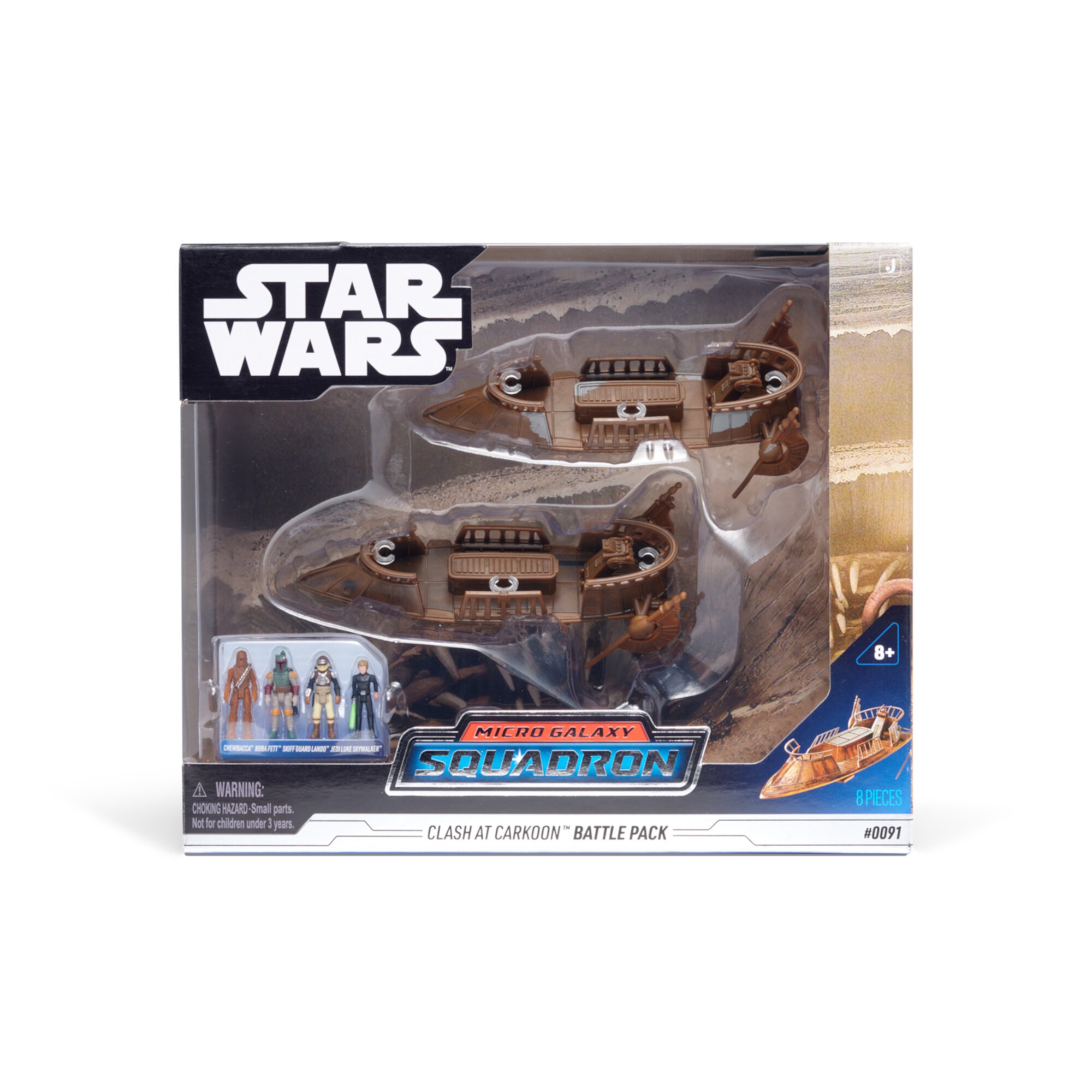 STAR WARS Micro Galaxy Squadron Clash at Carkoon Battle Pack - Two 3 inch Vehicles with Four 1 inch Micro Figure Accessories Star Wars