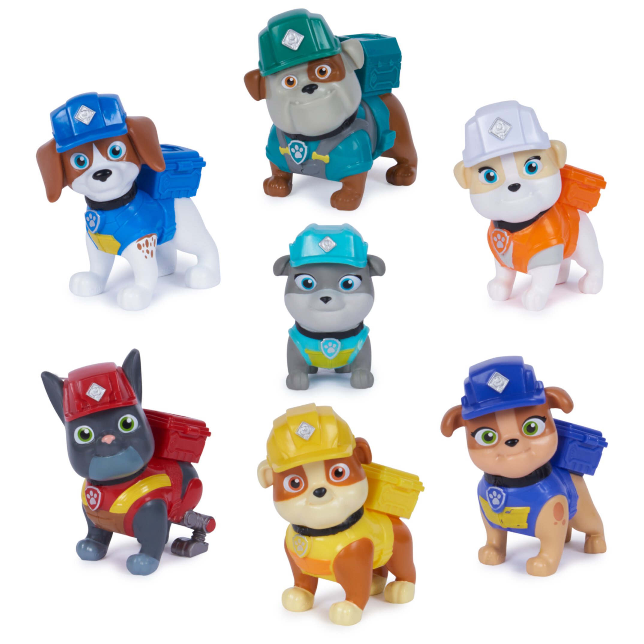 Набор игрушечных фигурок Rubble & Crew, 7 коллекционных фигурок для детей Paw Patrol