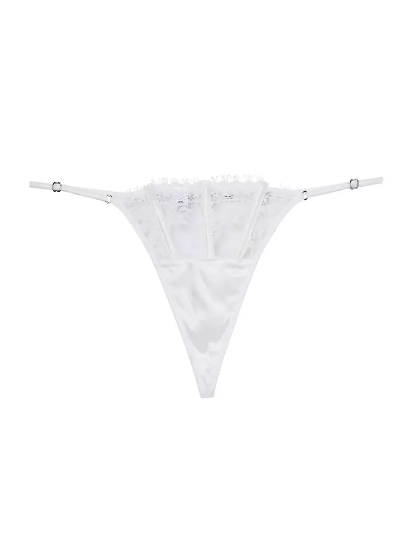 Женские Трусы fleur du mal Frankie Eyelash Lace Thong Fleur du mal