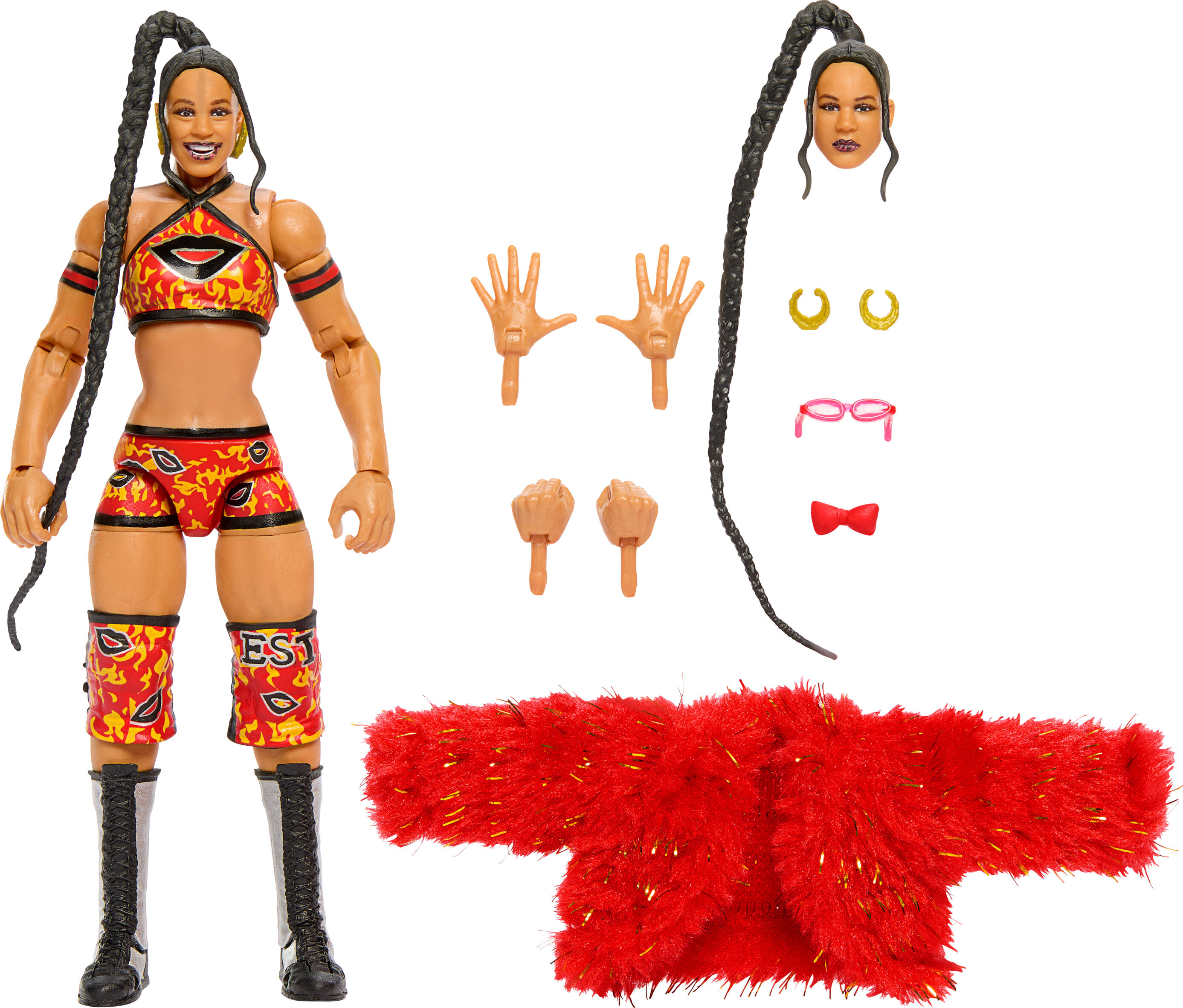 WWE Ultimate Edition Bianca Belair Action Figure & Accessories Set, 6-inch Collectible, 30 Articulation Points WWE