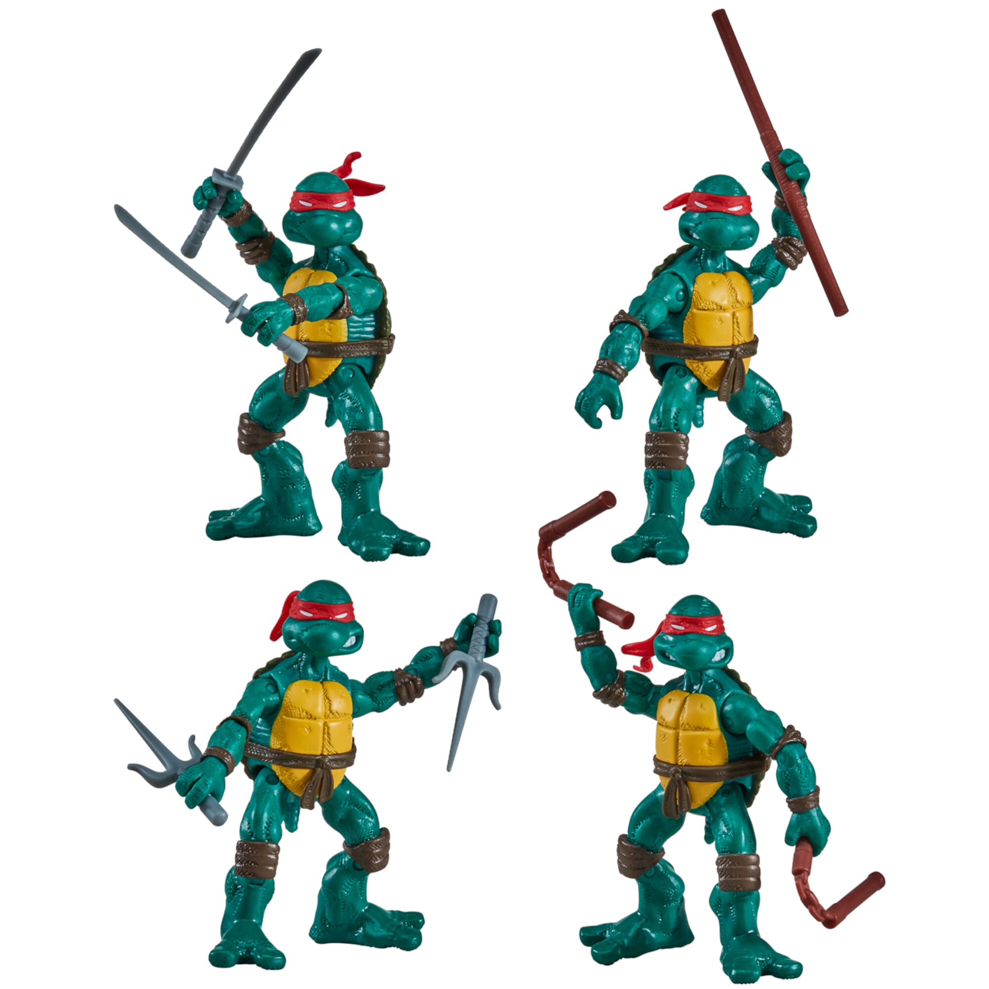 Teenage Mutant Ninja Turtles: 4” Comic Book Figure Bundle with Comic Book by Playmates Toys Teenage Mutant Ninja Turtles