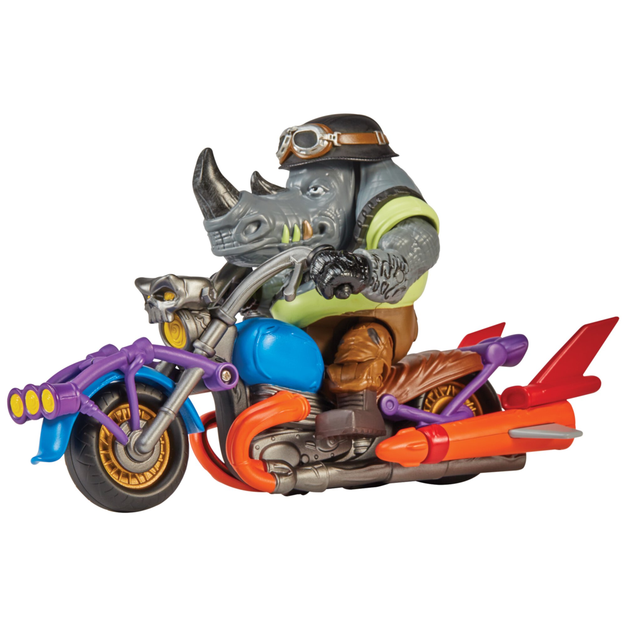 Teenage Mutant Ninja Turtles: Mutant Mayhem Chopper Cycle with Exclusive Rocksteady Figure Teenage Mutant Ninja Turtles