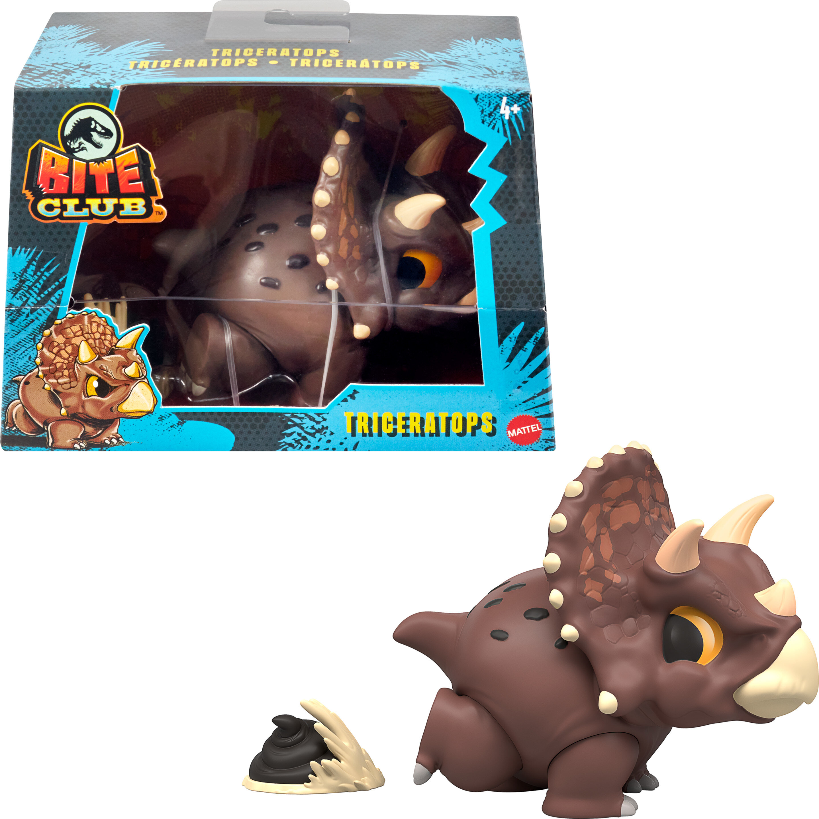 Jurassic World Bite Club Triceratops Dinosaur Collectible Figure Jurassic World