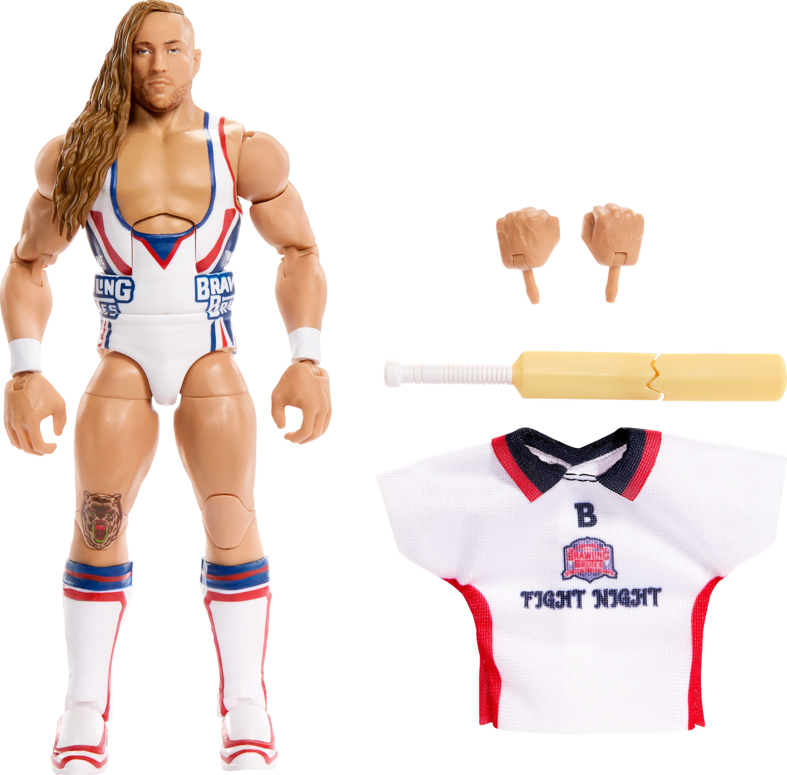 WWE Elite Butch Action Figure, 6-inch Collectible Superstar with Articulation & Accessories WWE