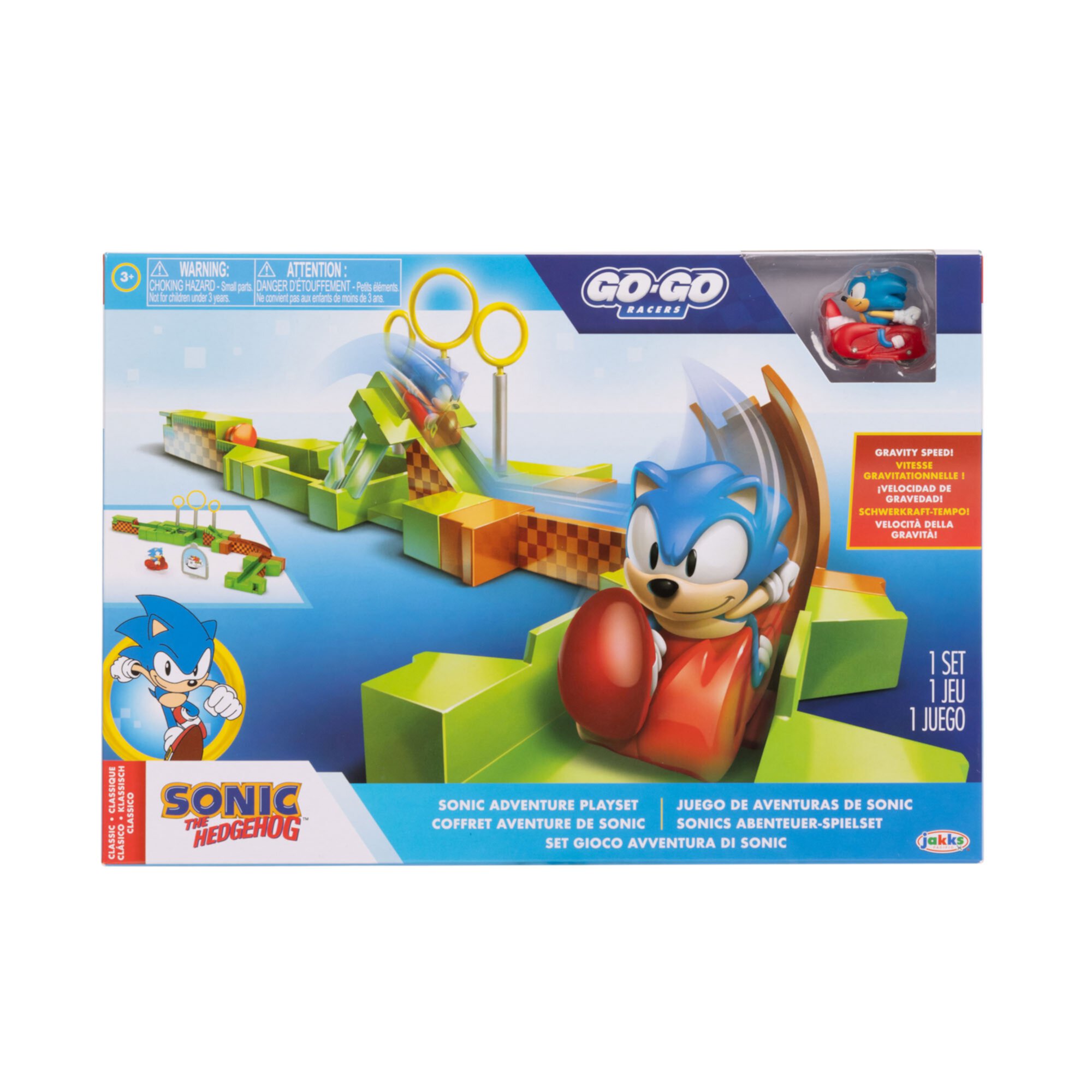 Sonic Go Go Racers Sonic Adventure Action Figure Playset Sonic The Hedgehog