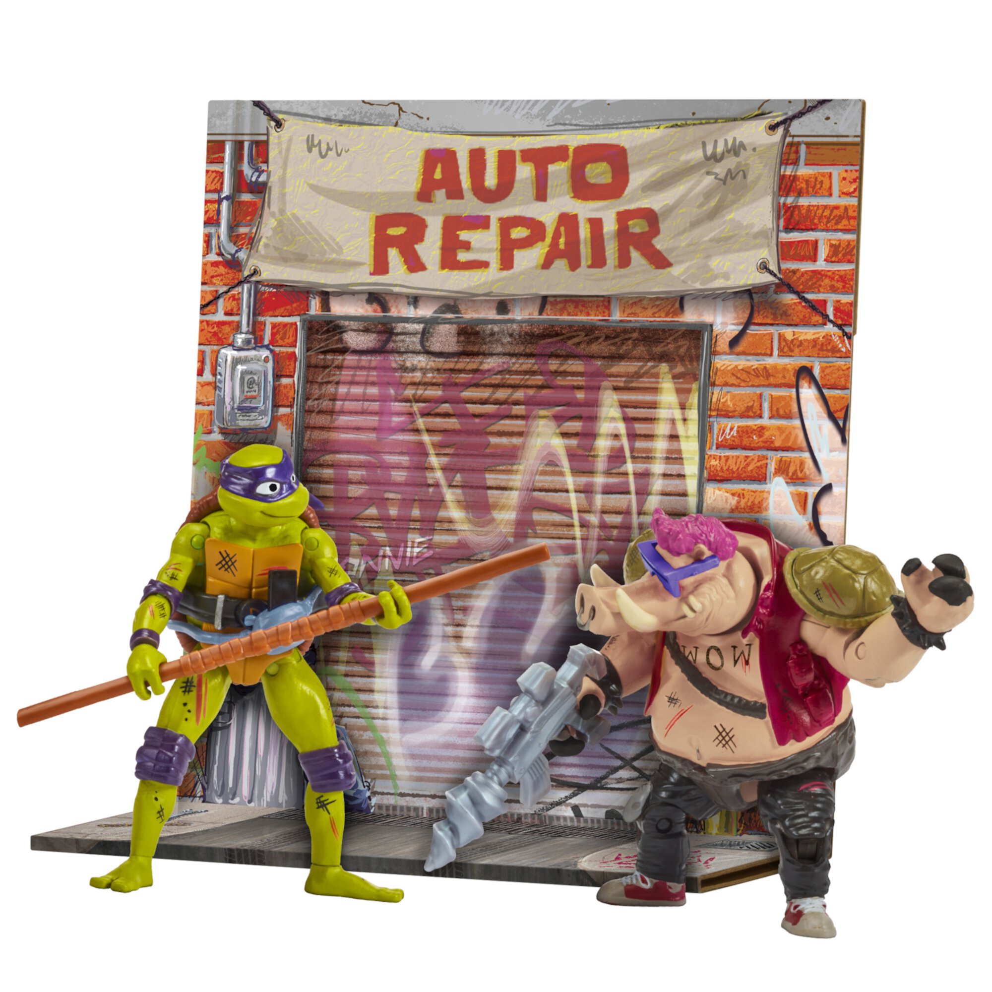 Teenage Mutant Ninja Turtles Mutant Multicolored Figure 2 Pack - Donatello versus Bebop Teenage Mutant Ninja Turtles