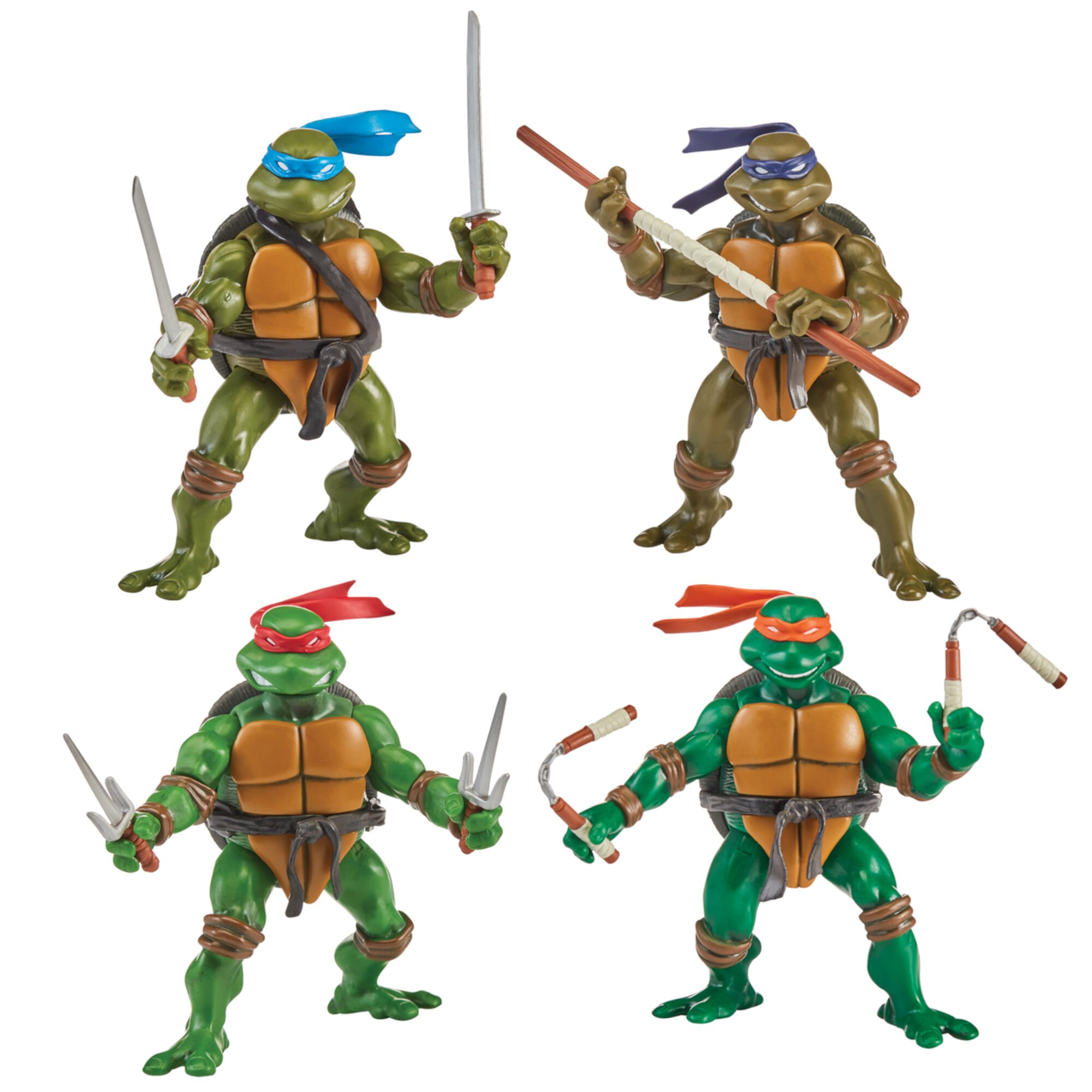 Teenage Mutant Ninja Turtles: Classic 4" 2003 Turtles 4-Pack Figure Bundle by Playmates Toys Teenage Mutant Ninja Turtles