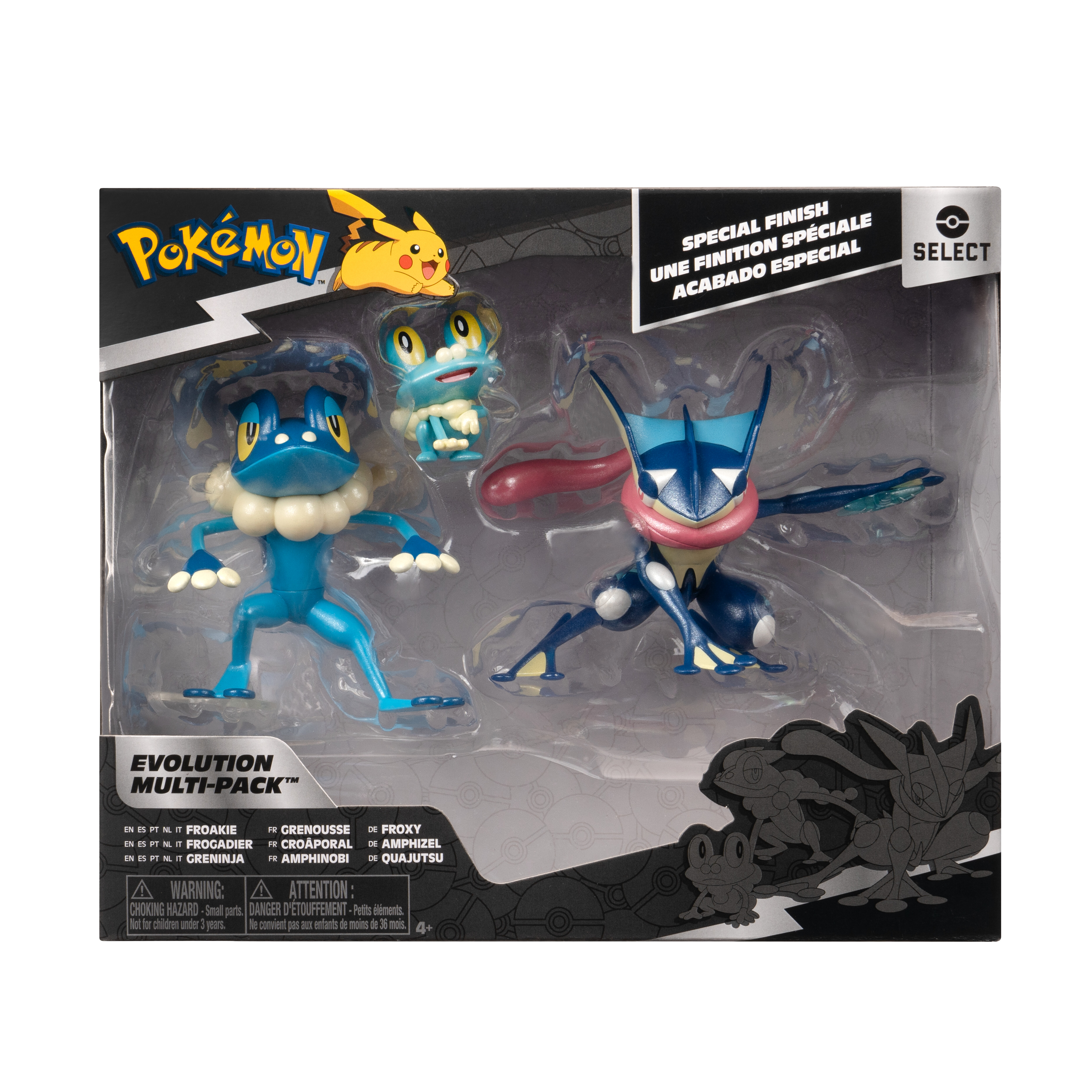 Pokemon Select Evolution Pack - Features 2 inch Froakie, 3 inch Frogadier and 4.5 inch Greninja Battle Figures Pokemon