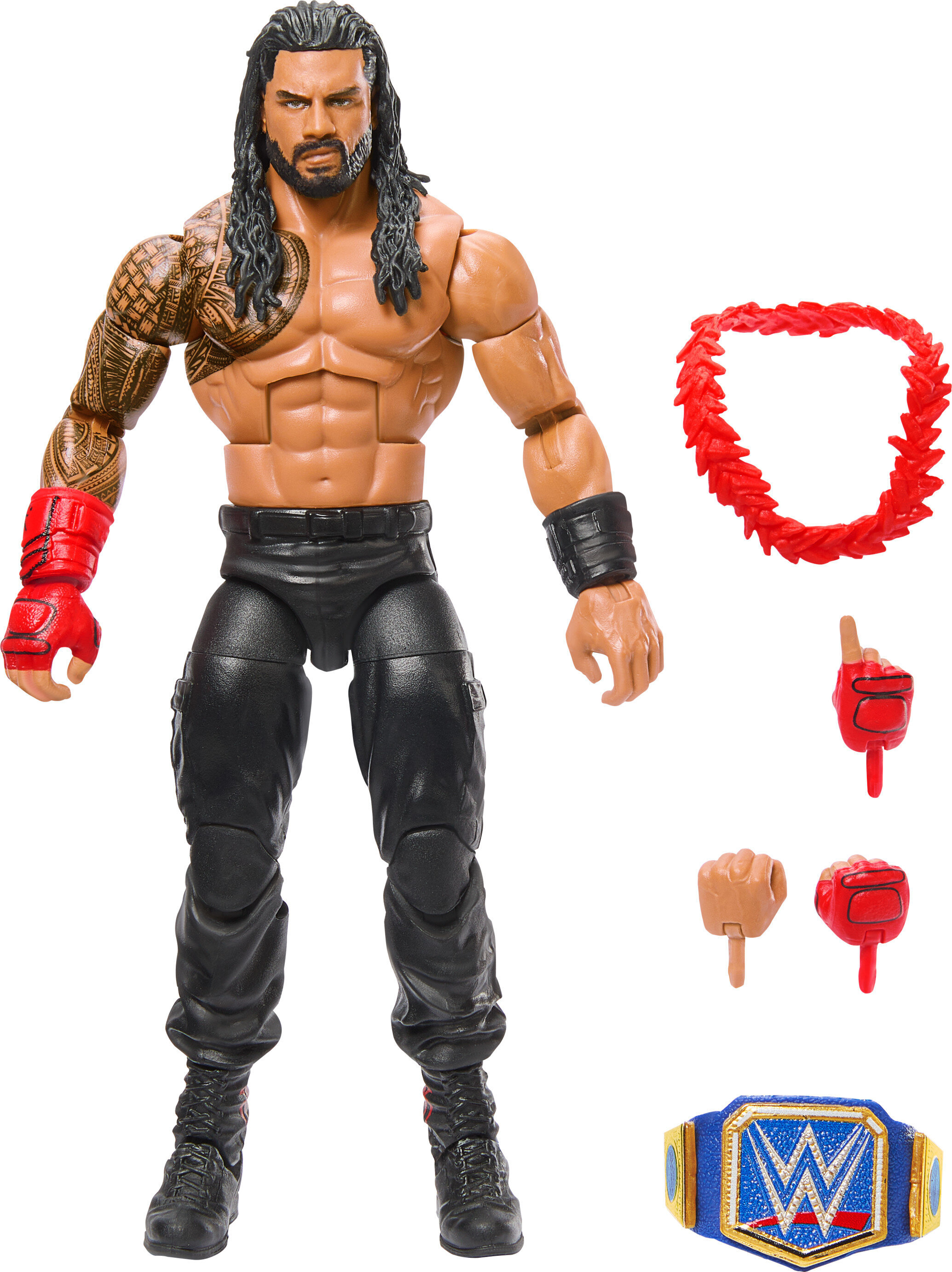 WWE Elite Top Picks Roman Reigns Action Figure & Accessories Set, 6-inch Collectible WWE