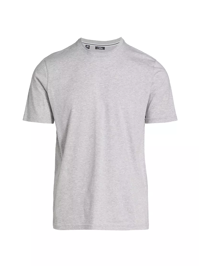 Мужская Футболка Saks Fifth Avenue Slim-Fit Crewneck Short-Sleeve Saks Fifth Avenue