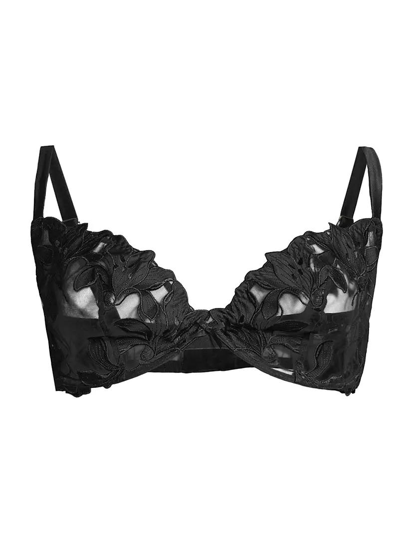 Женский Бюстгальтер fleur du mal Lily Lace Plunge Demi Fleur du mal