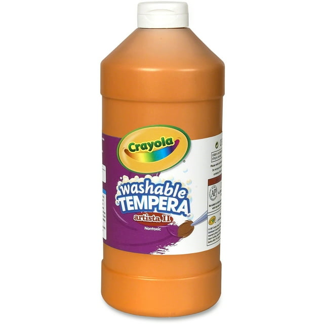 Crayola Artista II  Washable Tempera Paint, Black, Pint Crayola