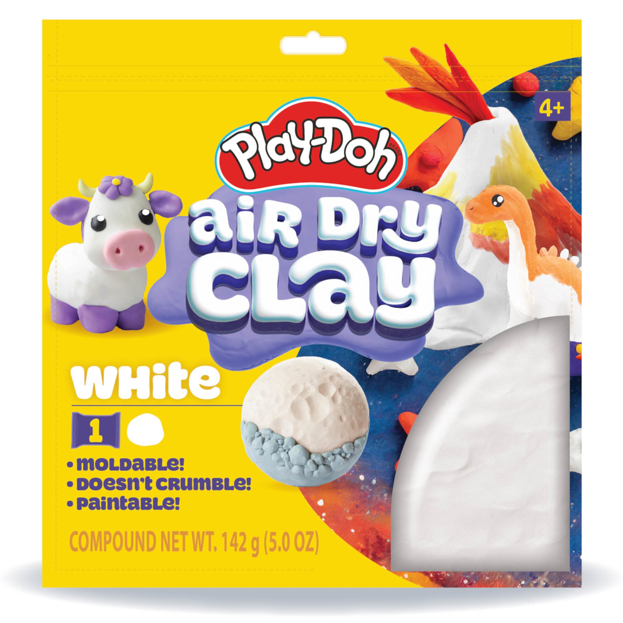 Play-Doh Brand Air-Dry Clay, 5 oz. White Clay Bag Play-Doh