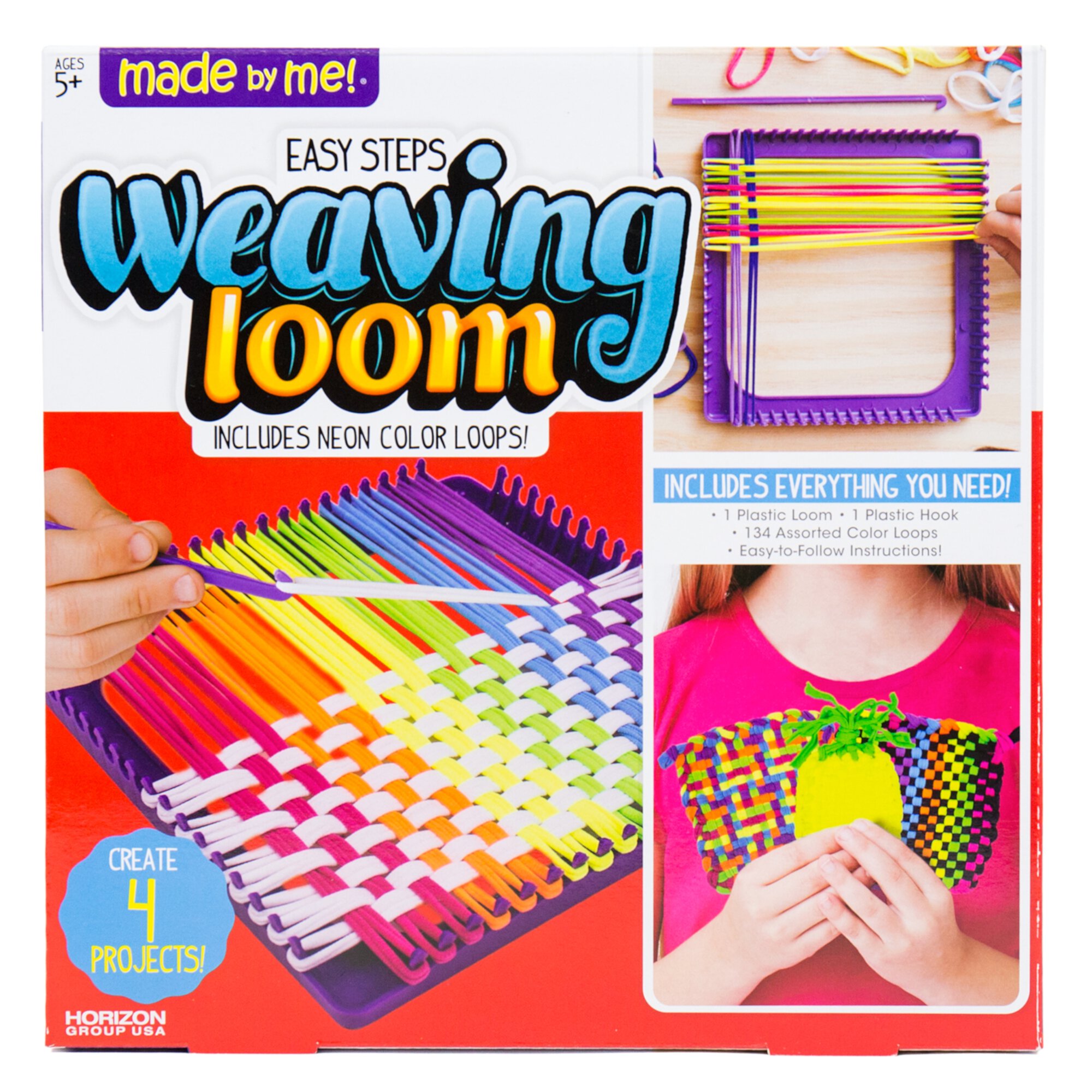 Made by Me! Easy Step Multi-color Weaving Loom, Boys and Girls, Child, Ages 5+ Made By Me