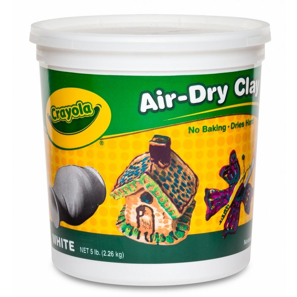 Crayola Air Dry Clay Gift Set Includes Air Dry Clay Creativity Set, 5 Pounds of White Air Dry Clay and 10 count Washable Kids Paint Lexington