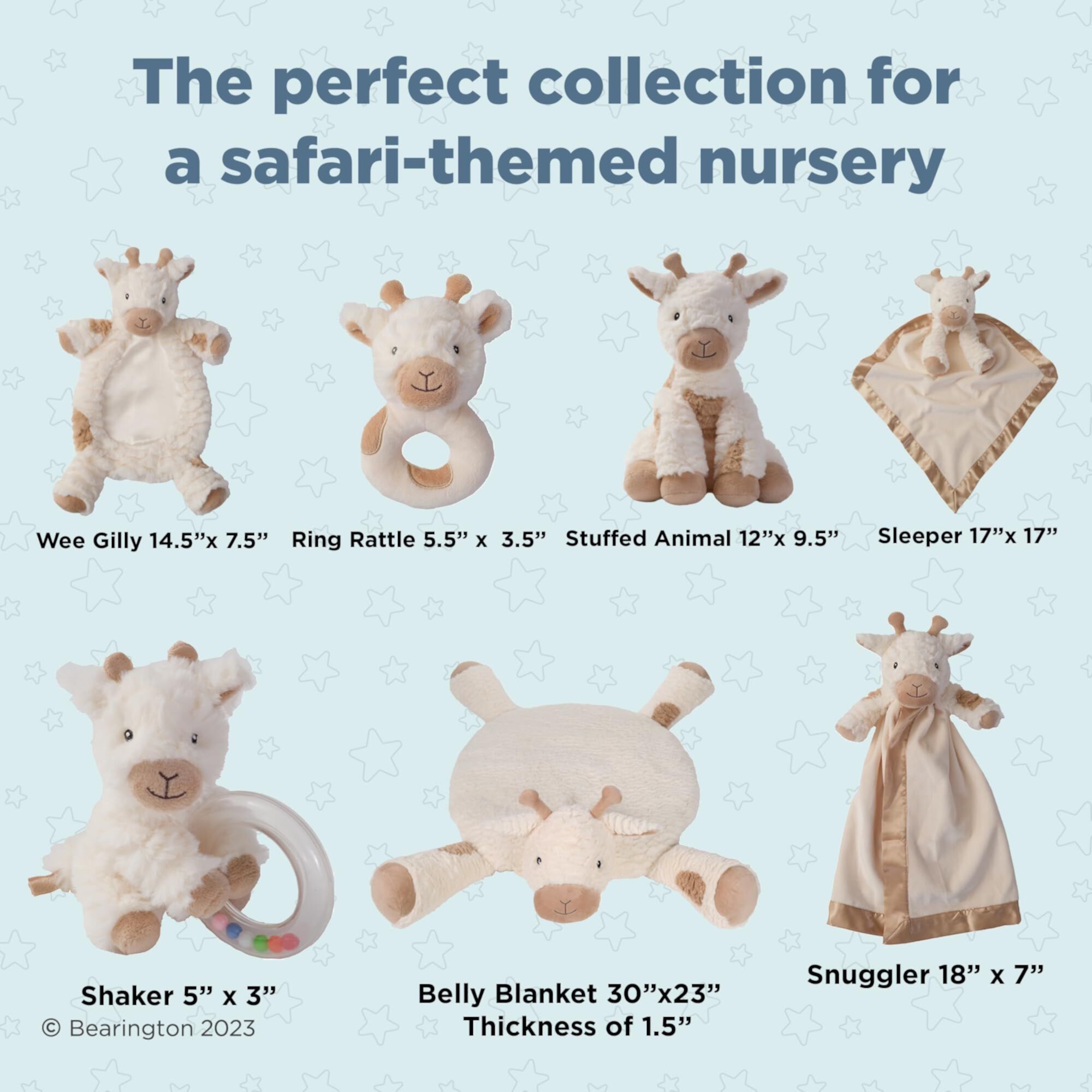 Bearington Lil' Lofty 5.5 Inch Giraffe Baby Rattle - Soft Rattles for Babies 0-6 Months - Baby Rattles & Plush Rings Baby Giraffe Rattle Bearington Collection