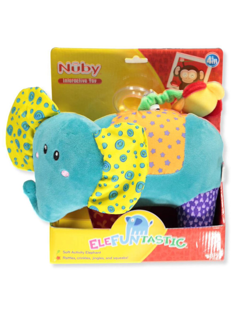 Nuby Elefuntastic Activity Plush - blue/multi, one size NUBY