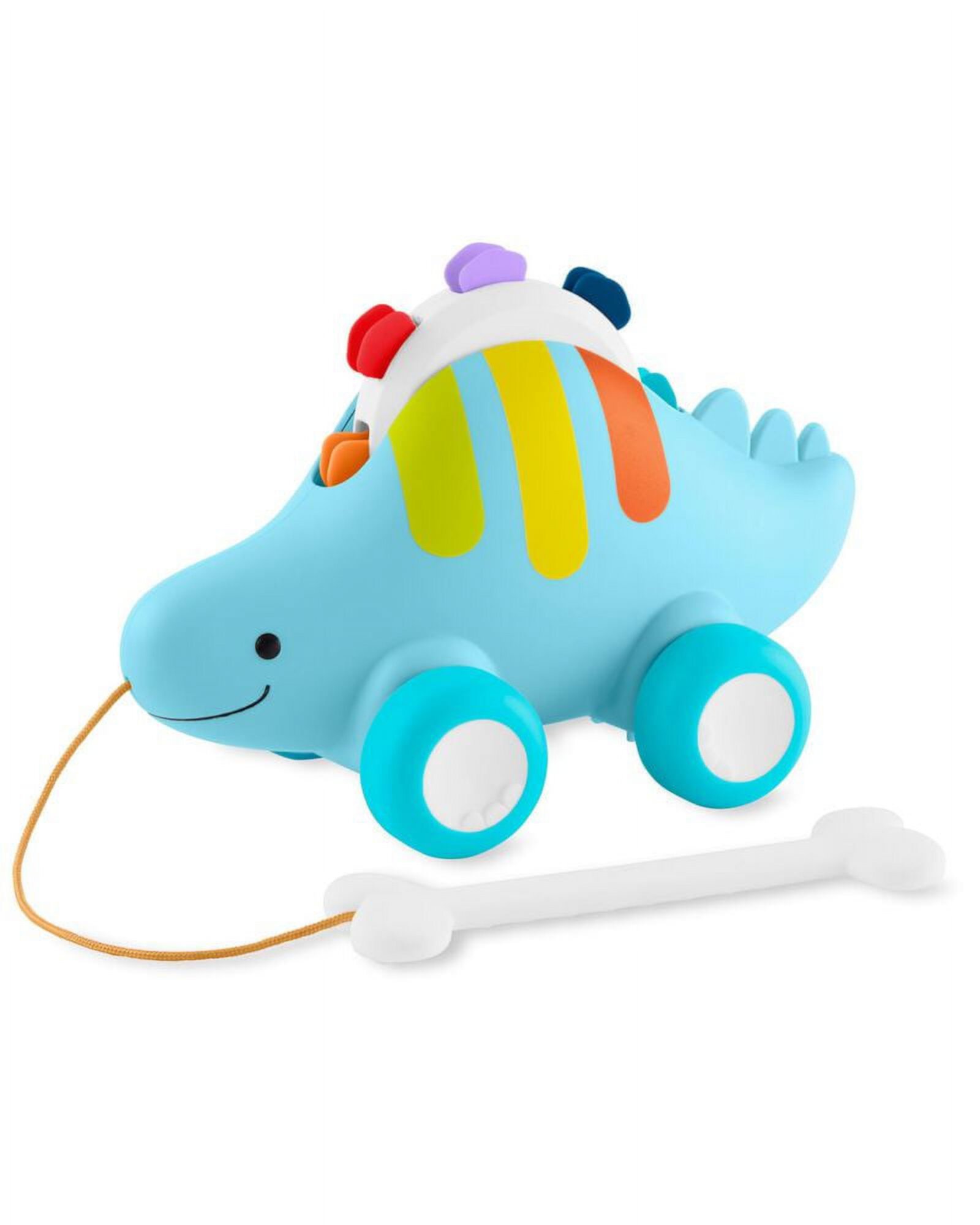 Skip Hop Explore & More Dinosaur 3-in-1 Baby Musical Pull Toy, Blue Skip Hop