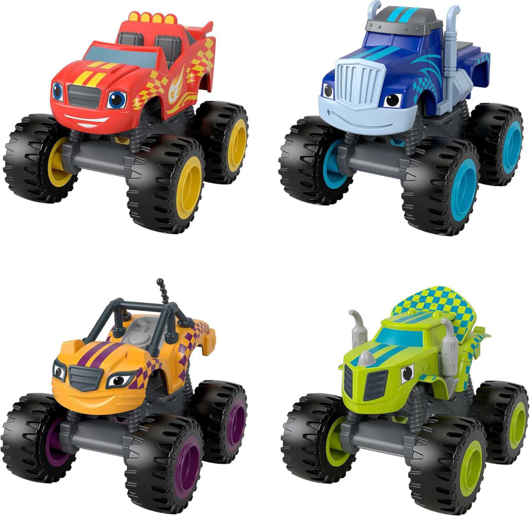 Fisher-Price Blaze and The Monster Machines Racers 4 Pack, Set of Die-Cast Metal Push-Along Vehicles for Preschool Kids Ages 3 Years and Older Visit the Fisher-Price Store