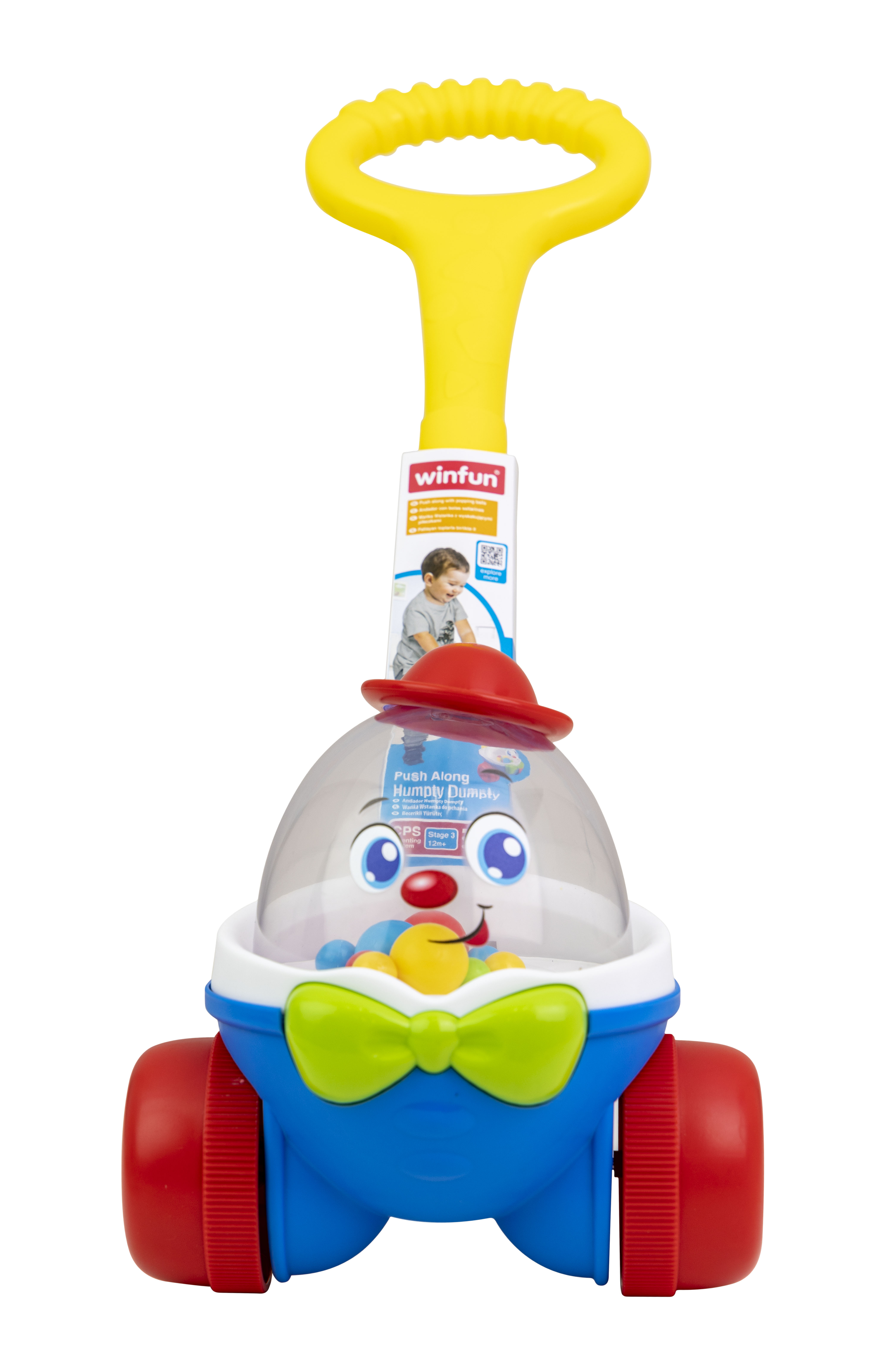 Winfun Push Along Humpty Dumpty Toy - Ages 12 Months an up. Gender Neutral Toy Winfun