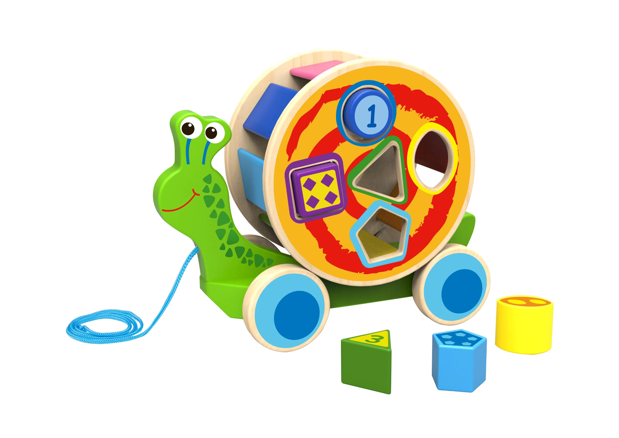 Toyster's Pull Along Snail Puzzle Walking Toy TOYSTER'S