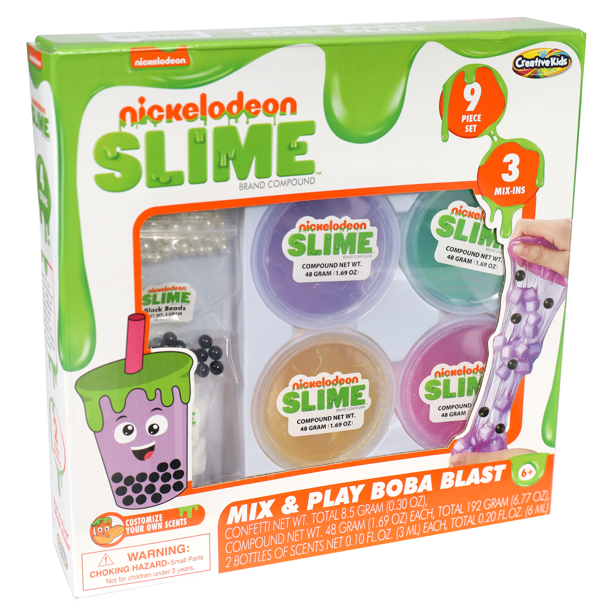 Nickelodeon Slime Mix N Play Bobo Blasts Slime Kit. Complete with 4 Containers of Slime & Add-Ins. Nickelodeon