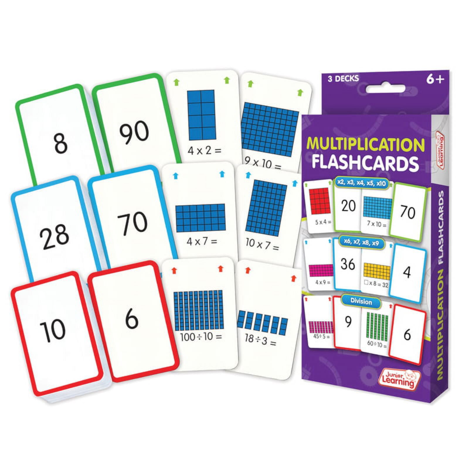 Multiplication Flashcards | Bundle of 10 Packs Junior Learning