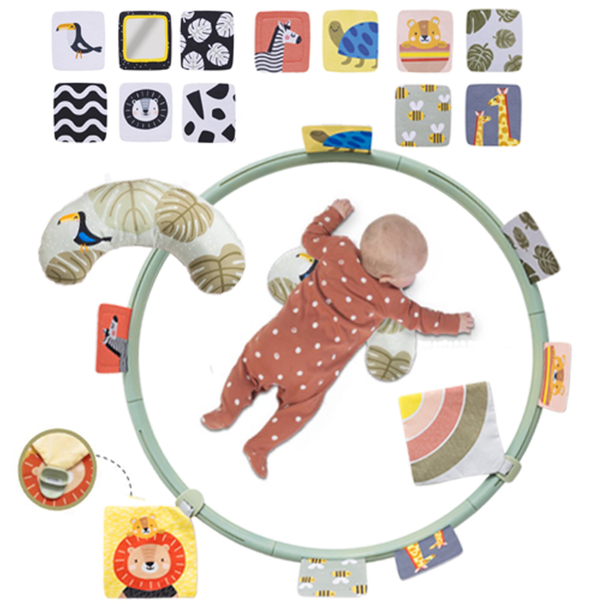 Taf Toys Tummy Time Support: Developmental Center for Baby's Senses & Skills Taf Toys