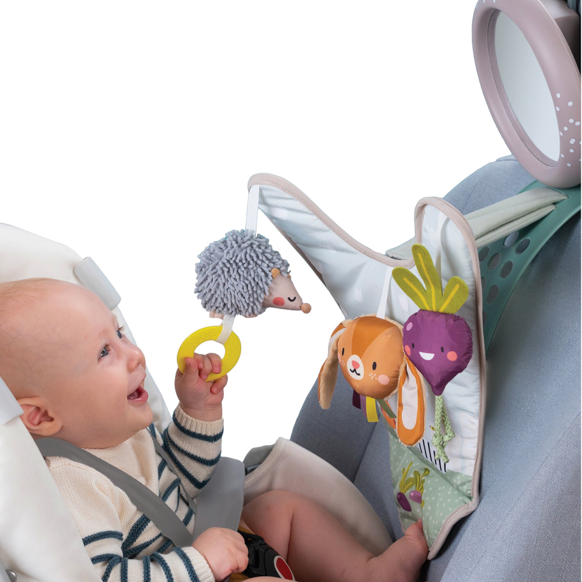 Taf Toys Car Seat Development Center for Newborns, Brain-Building Car Seat Accessory, 0-3 Months Taf Toys