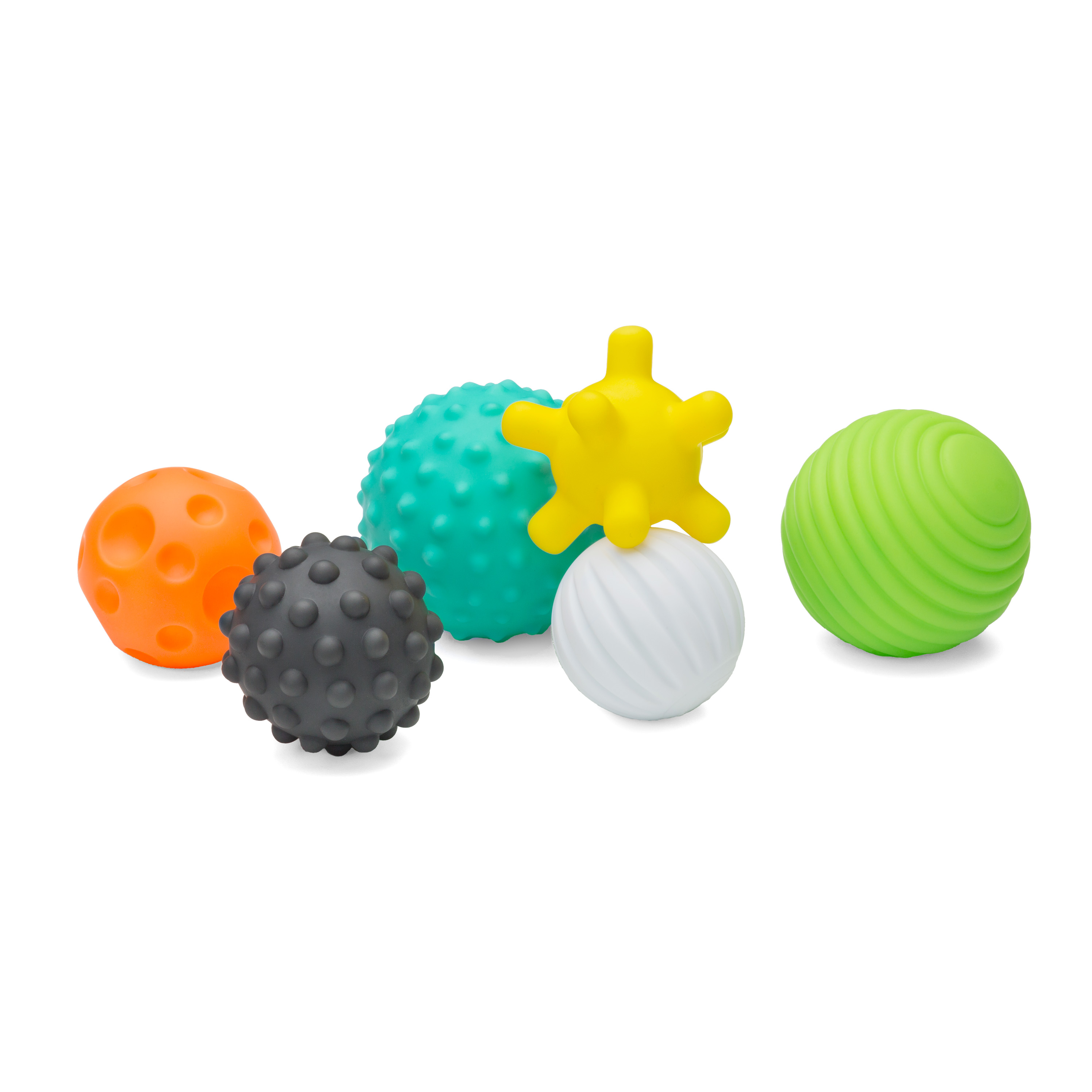 Infantino Textured Multi Ball Set, Soft Plastic, Baby 6-12 Months, Multi-Color, 6-Piece Visit the Infantino Store