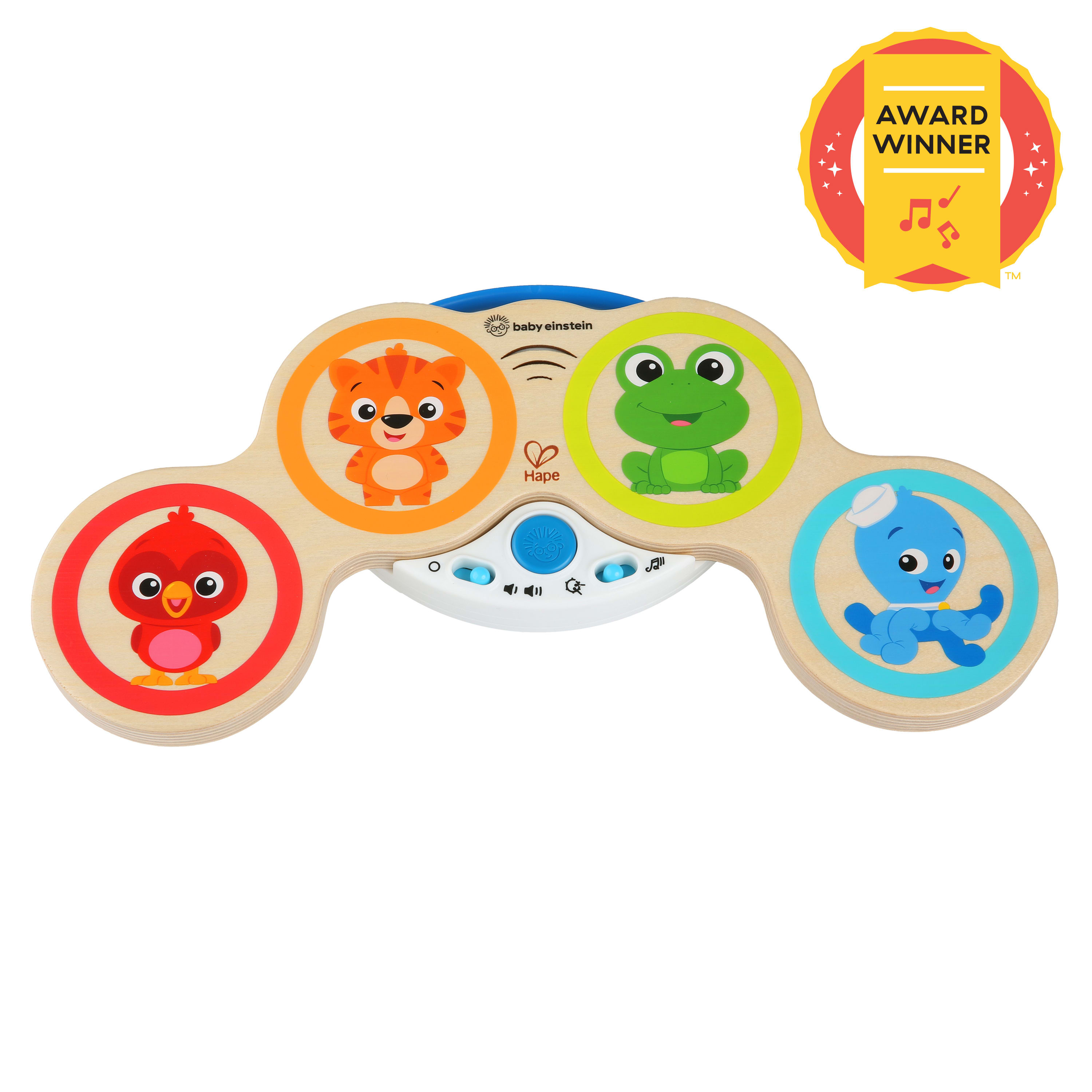 Baby Einstein Magic Touch Drums Wooden Musical Baby Toy, Unisex, Ages 6 months+ Visit the Baby Einstein Store