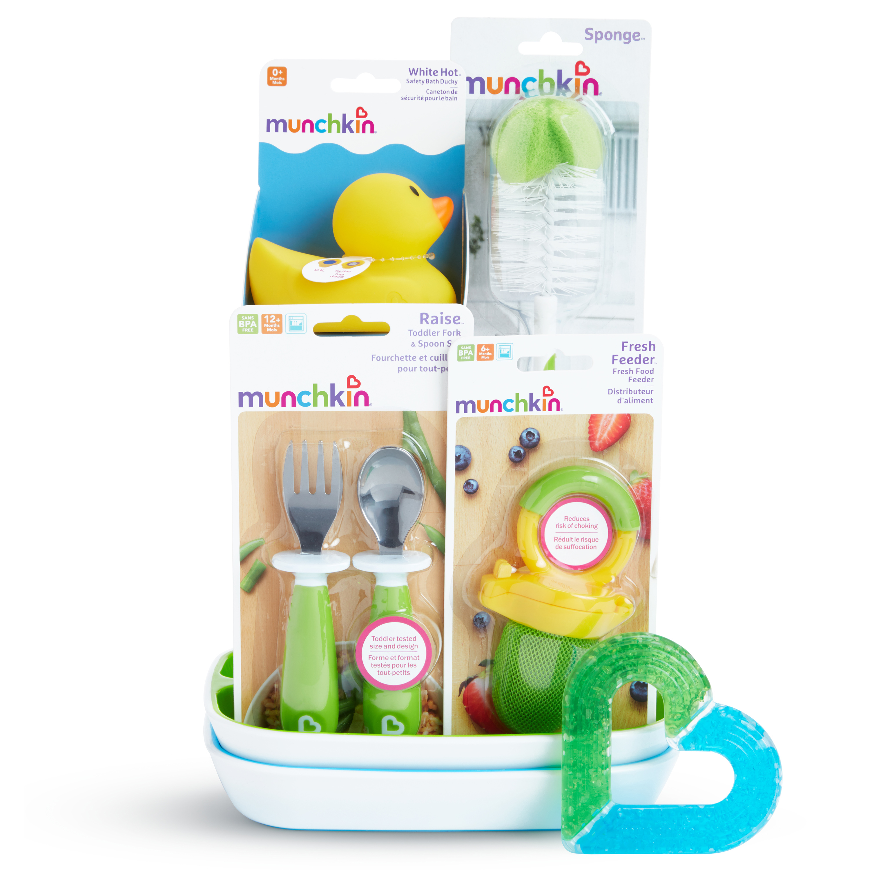 Munchkin New Beginnings Gift Basket, Great for Baby Showers, Includes 6 Baby Products, Neutral Visit the Munchkin Store