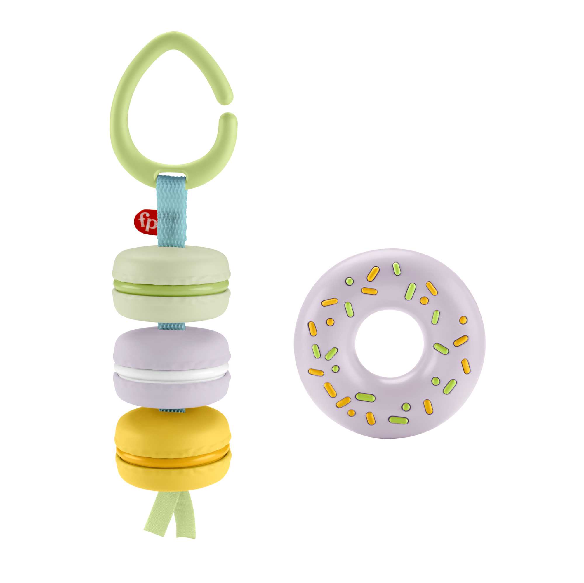 Fisher-Price Eat Dessert First Gift Set 2 Pretend Food Rattle Toys for Infants 3+ Months, Plastic Fisher-Price