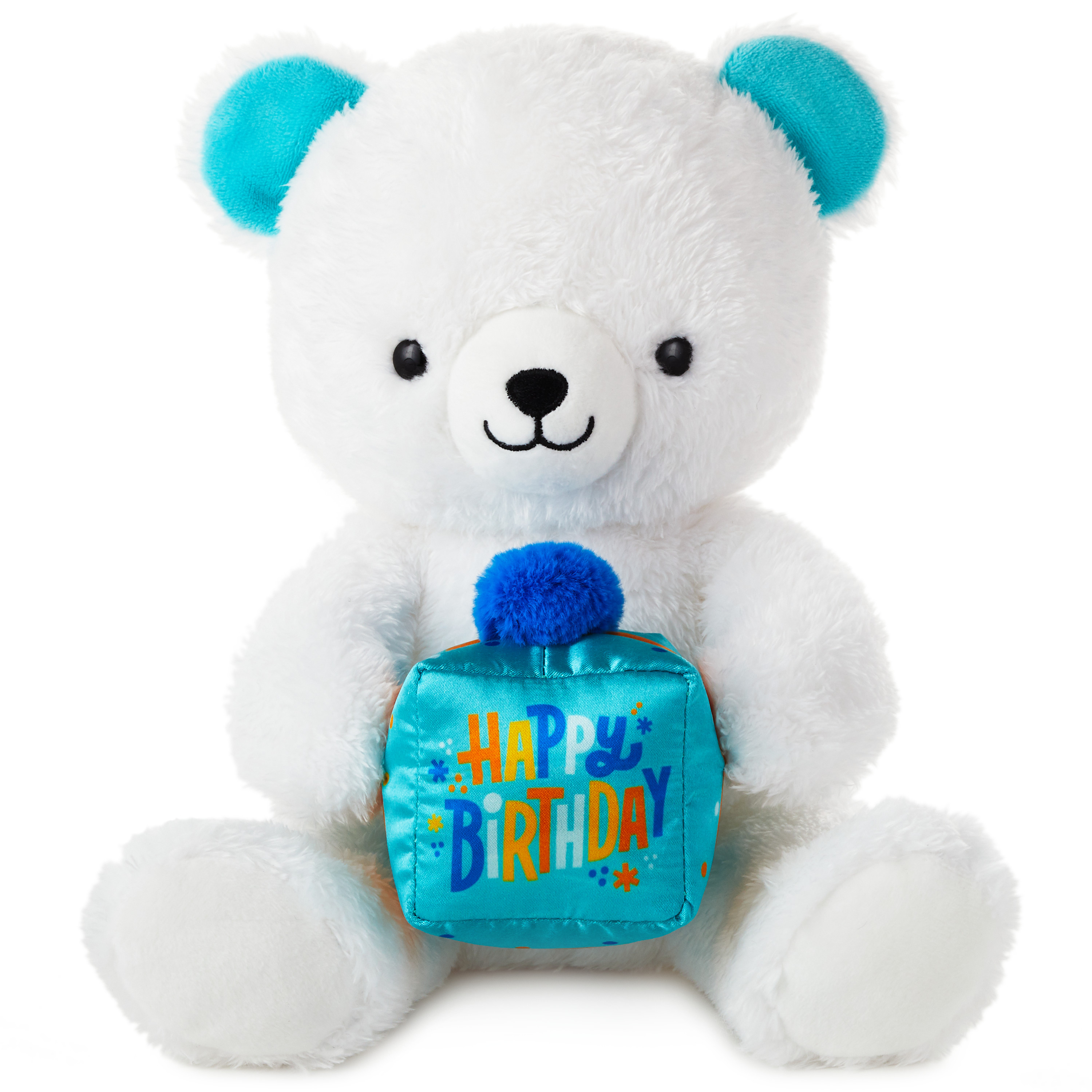 Hallmark Happy Birthday Plush (Teddy Bear Stuffed Animal With Present), 8" Hallmark