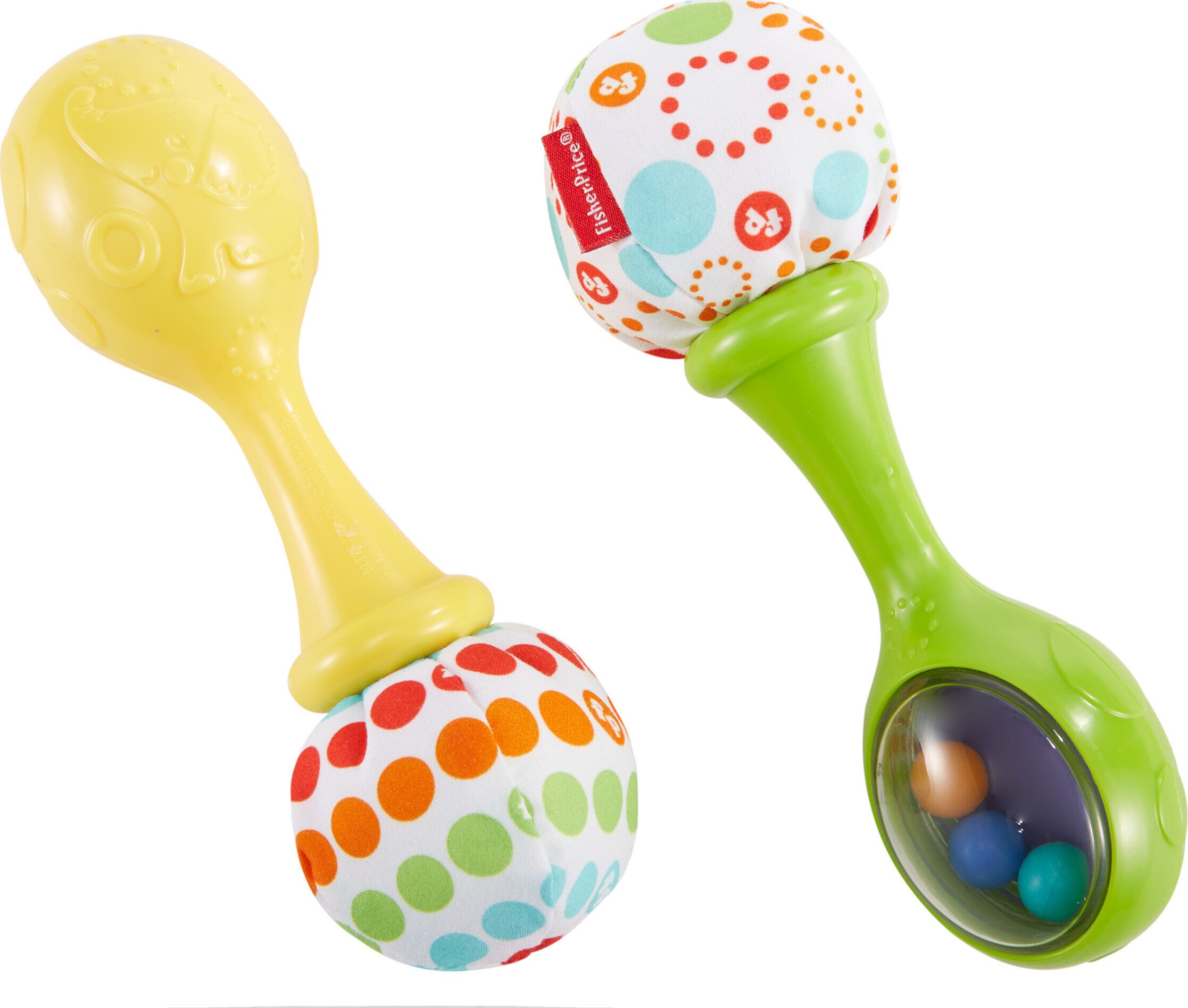 Fisher-Price Baby Rattle ‘n Rock Maracas Toys, Set of 2 for Infants 3+ Months, Green & Yellow Visit the Fisher-Price Store