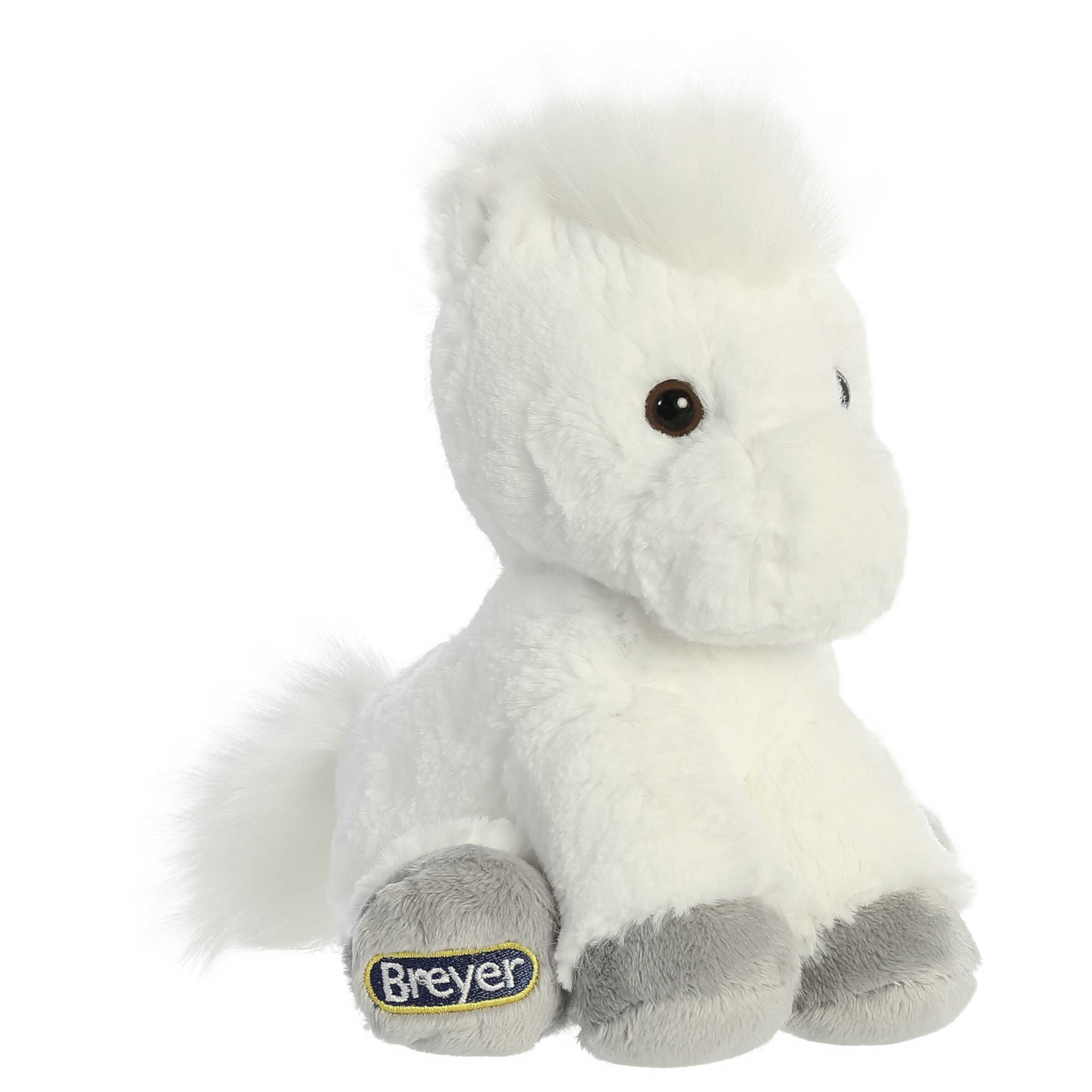 Aurora - Small White Breyer - Little Bits - 8" White Horse - Exquisite Stuffed Animal BREYER