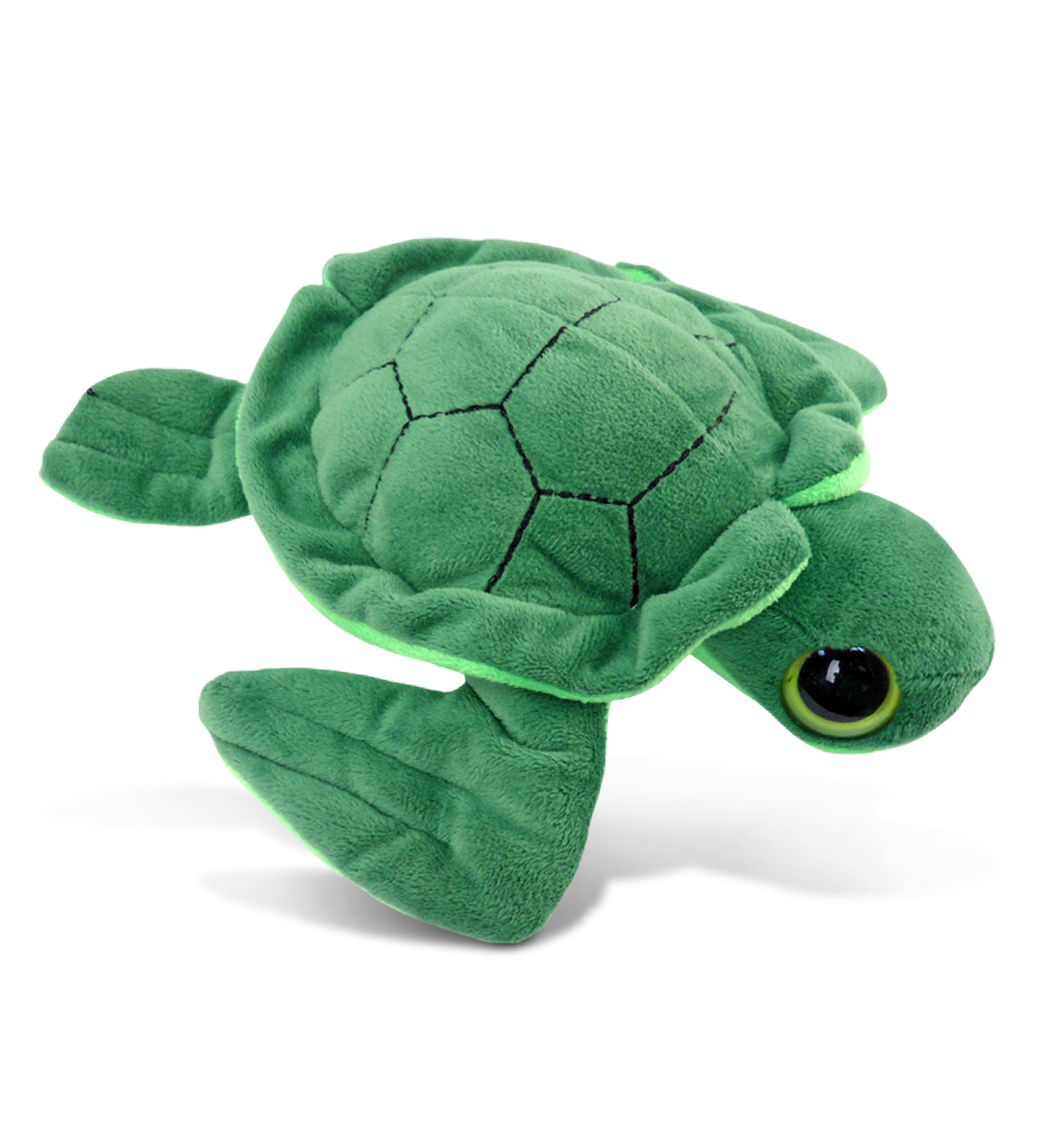 DolliBu Plush Sea Turtle Stuffed Animal - Soft Huggable Big Eyes Green Marine Turtle, Adorable Playtime Plush Toy, Cute Sea Life Cuddle Gifts, Soft Plush Doll Animal Toy for Kids & Adults - 6 Inch Dollibu