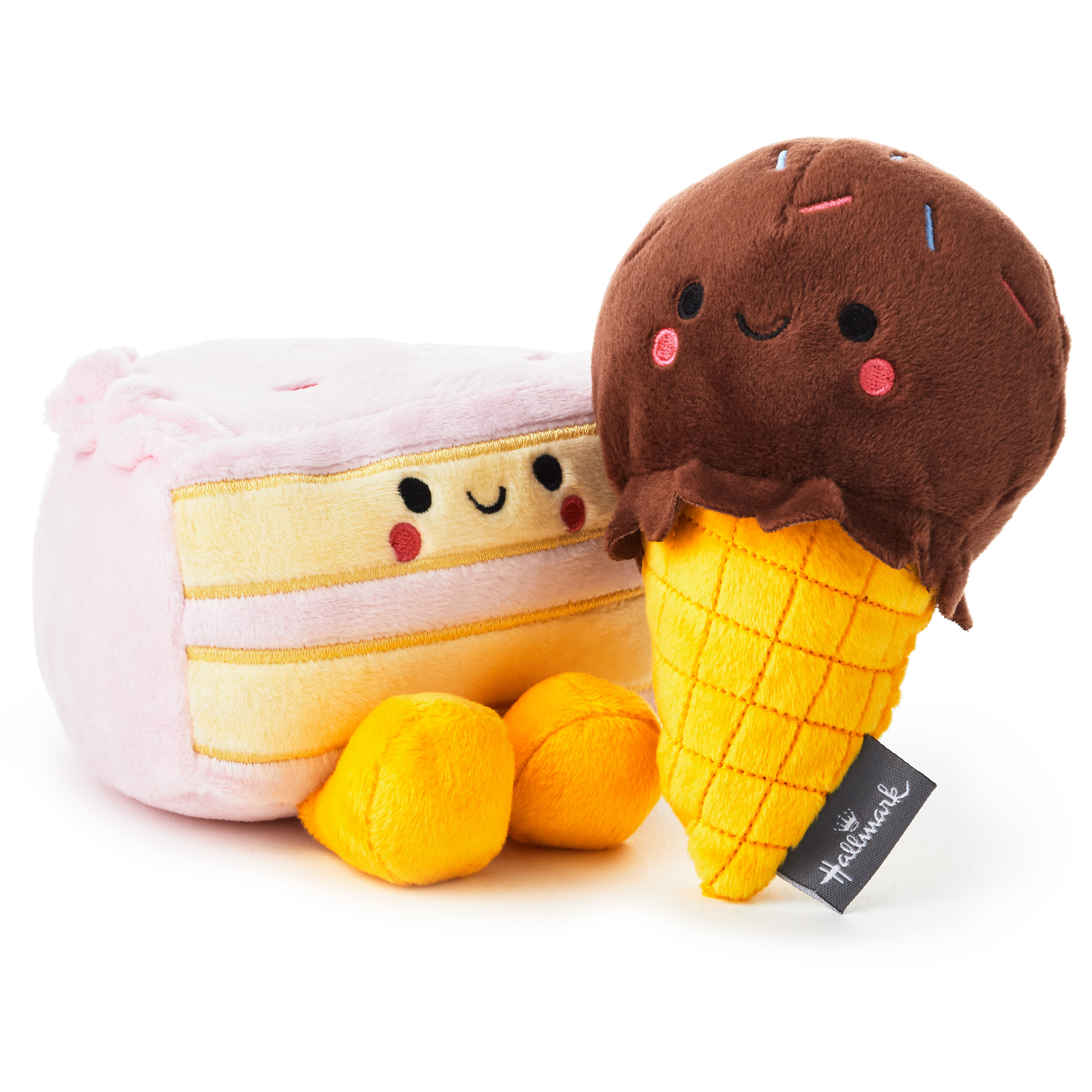 Hallmark Better Together Magnetic Plush (Cake and Ice Cream), Set of 2 Hallmark