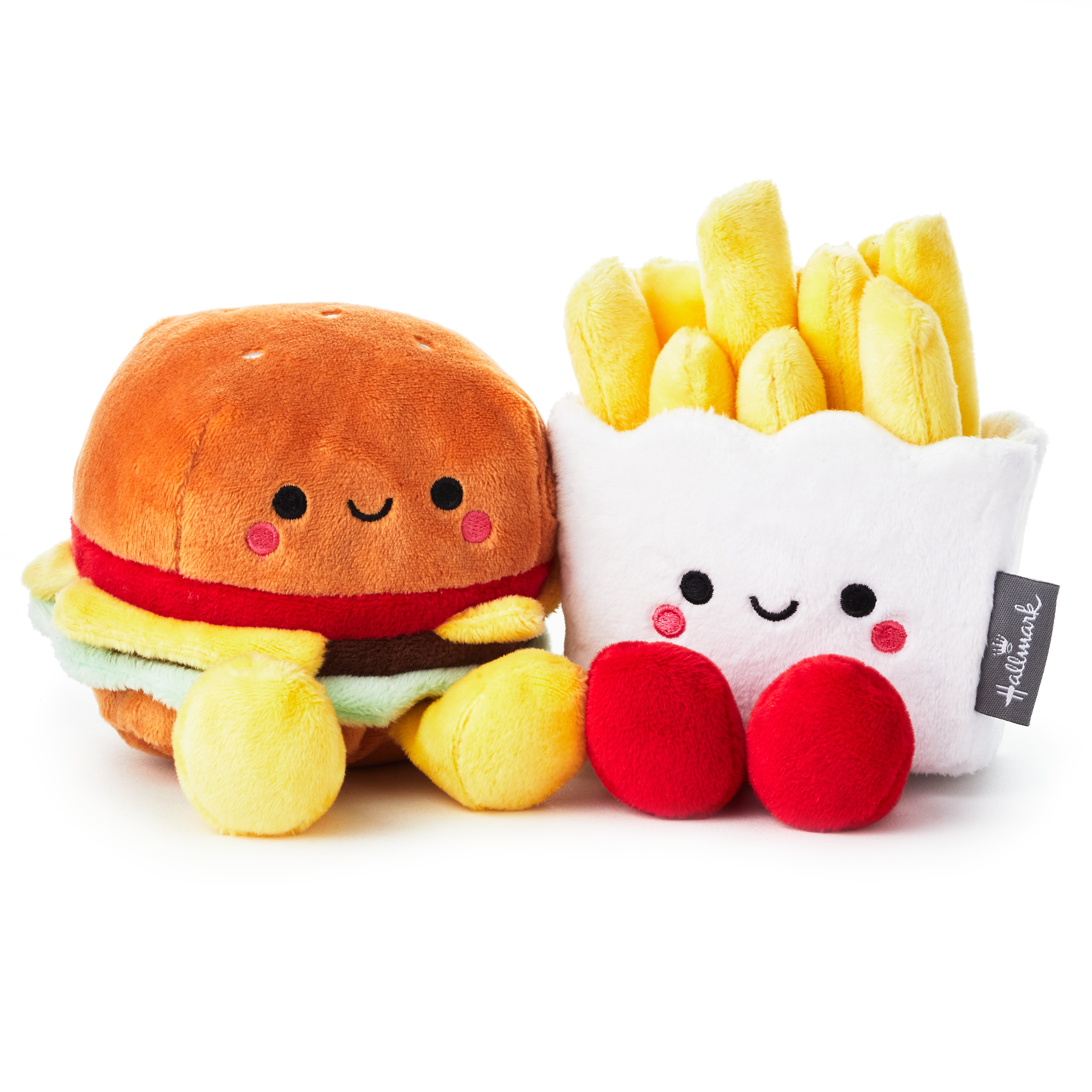 Hallmark Better Together Magnetic Plush for Ages 2 up (Hamburger and Fries), Set of 2 Hallmark