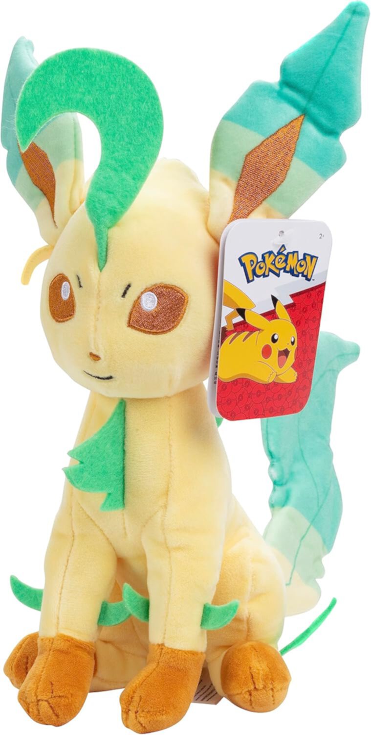 Pokemon 8" Leafeon Plush - Officially Licensed - Eevee Evolution Stuffed Animal Toy - Great Holiday & Christmas Gift for Kids, Boys, Girls Fans Pokemon